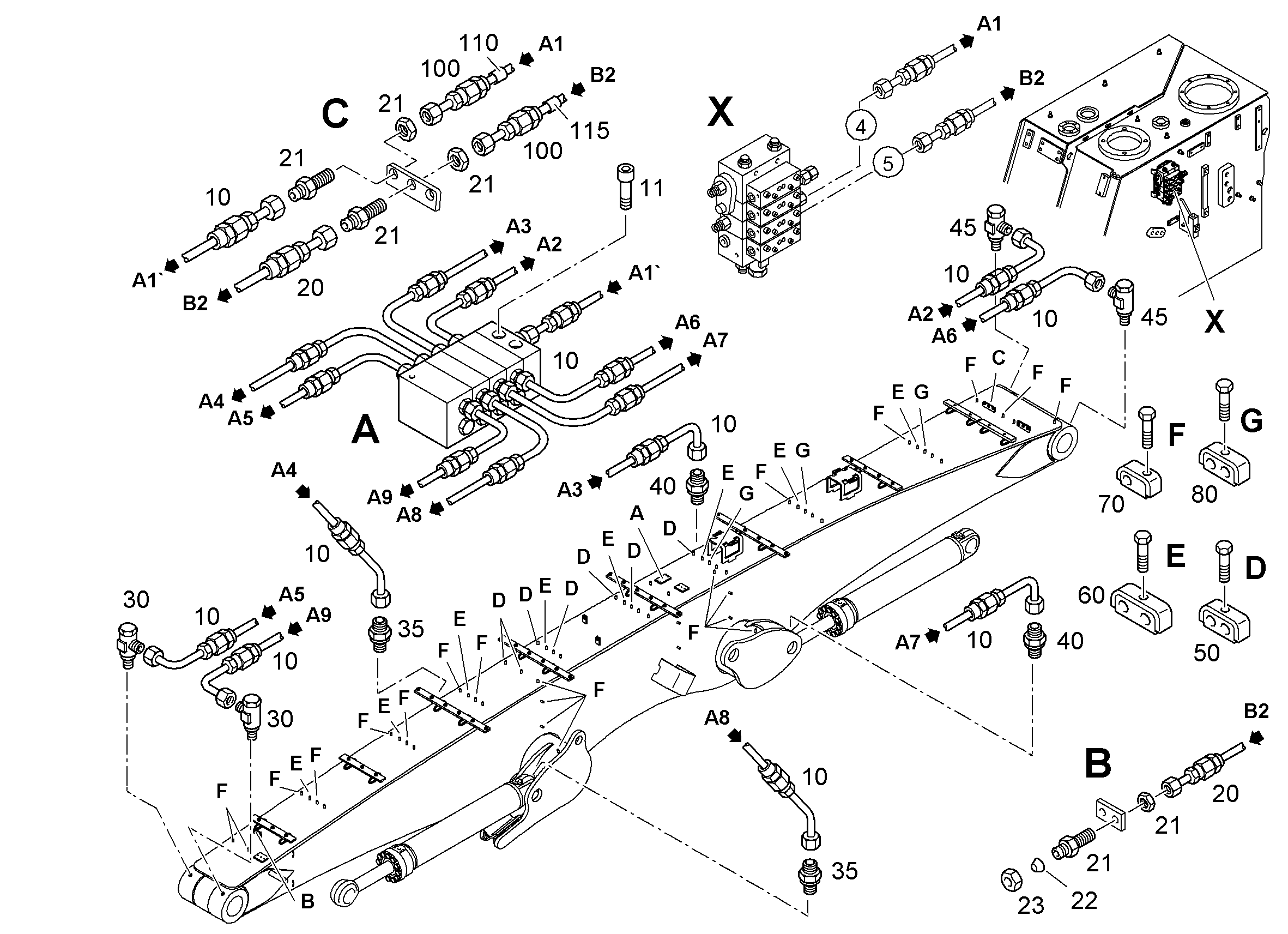 РАСПРЕДЕЛИТЕЛЬ MX-F 4/8 10032658 LIEBHERR