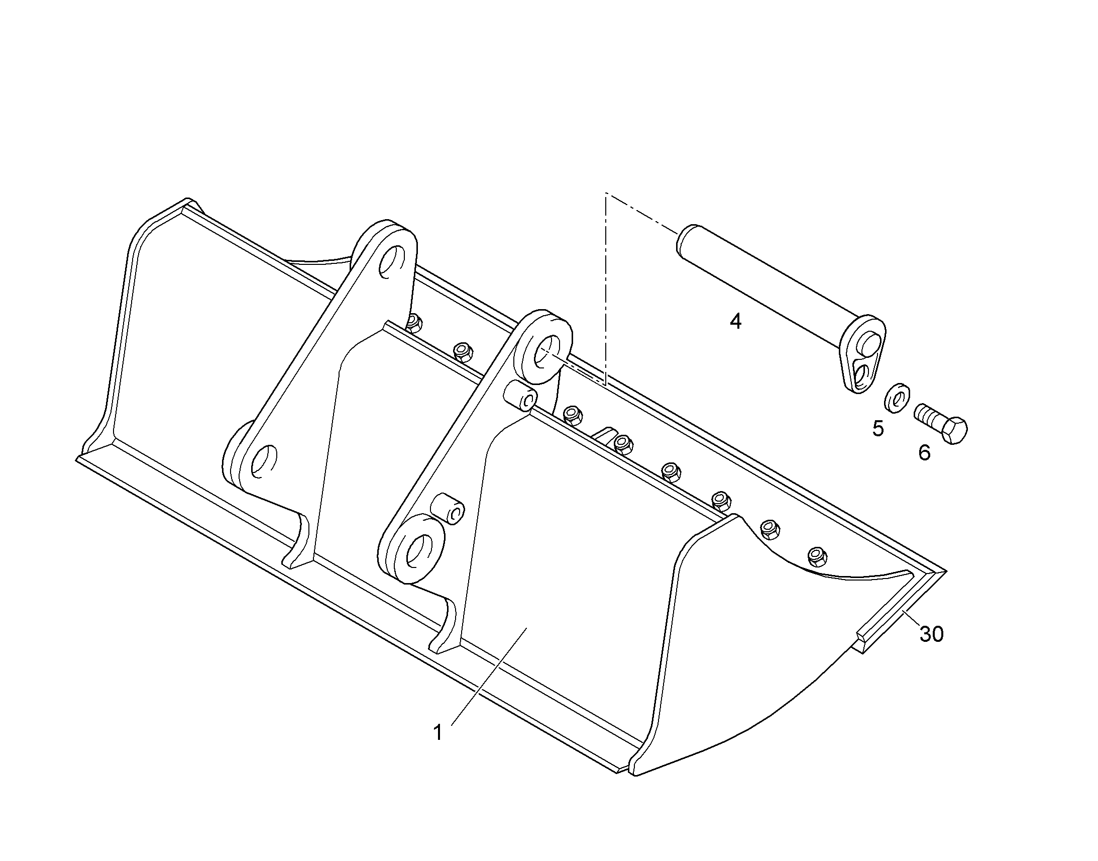 КОВШ КАНАВООЧИСТИТЕЛЯ 2000mm 0,48m³ 12800276 LIEBHERR