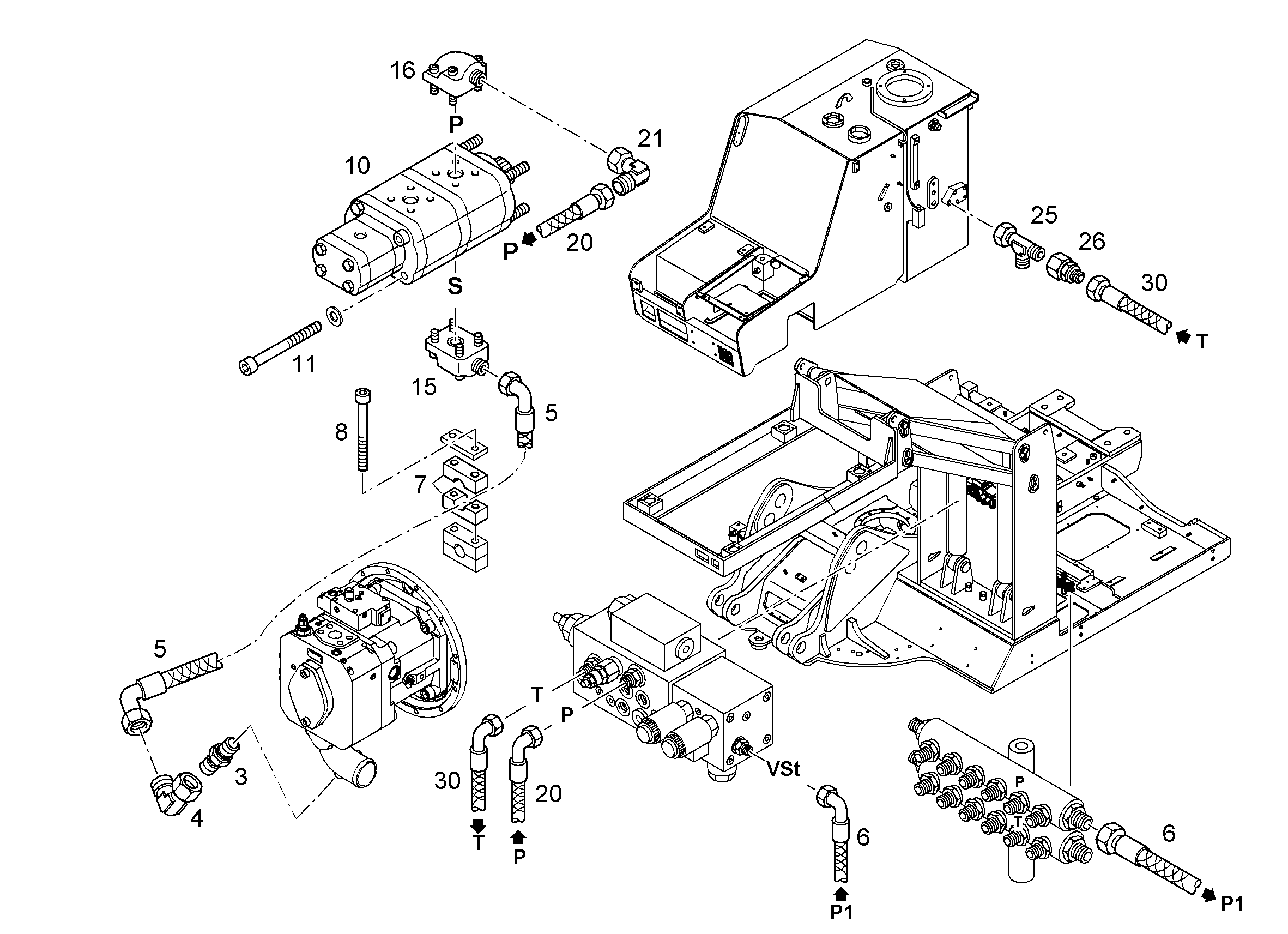 ШЛАНГ 12X3900 10100335 LIEBHERR