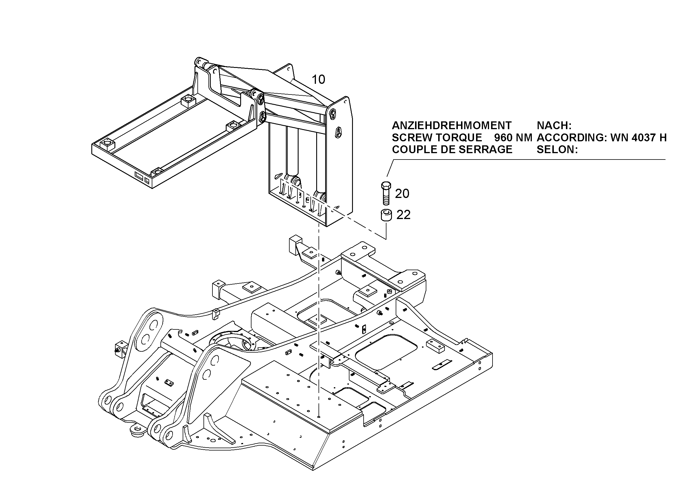 МЕХАНИЗМ ПОДЪЕМА КАБИНЫ 10030673 LIEBHERR