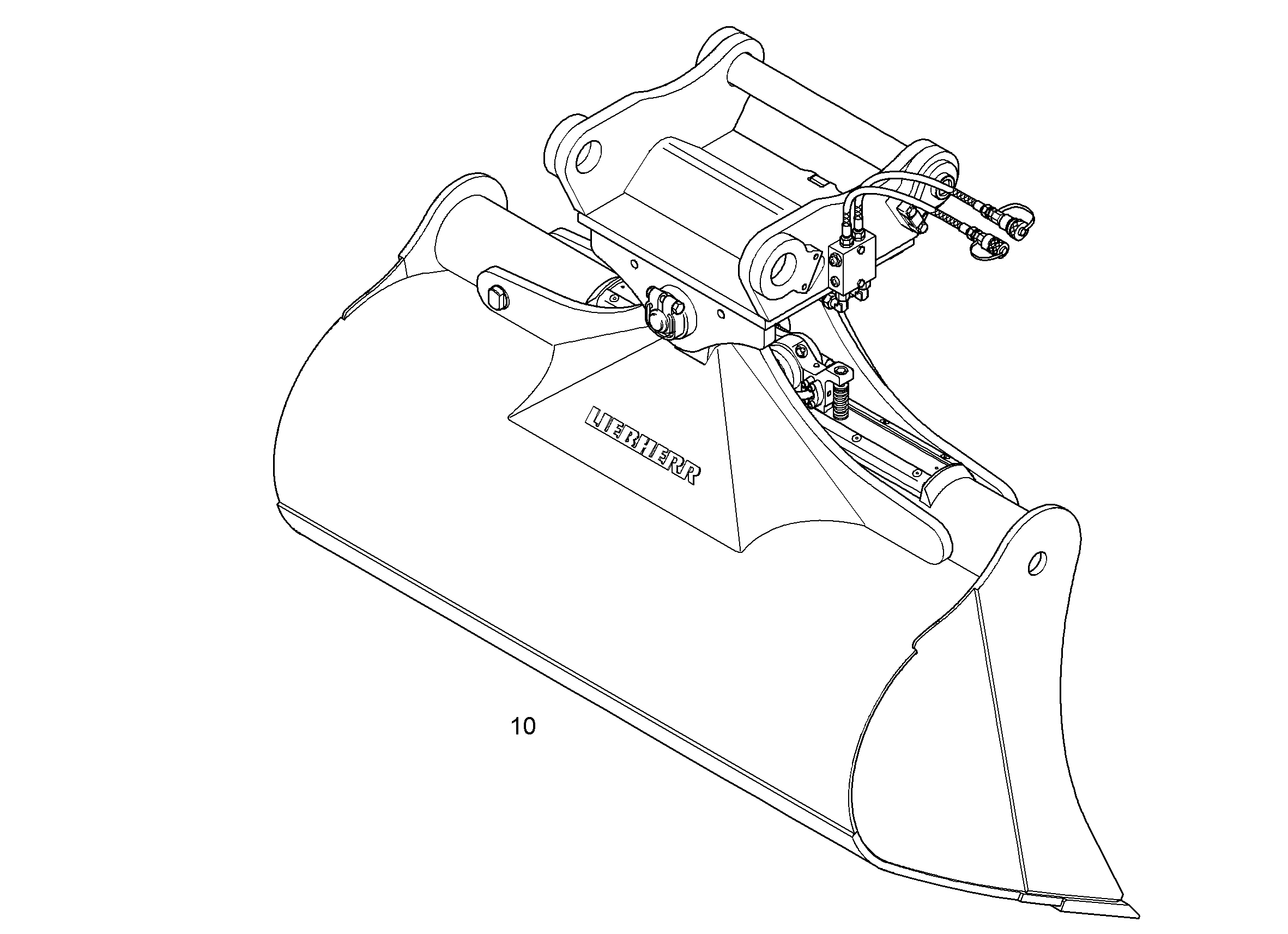 KОВШ ПОВОРОТНЫЙ 1600mm 1m³ 94067744 LIEBHERR