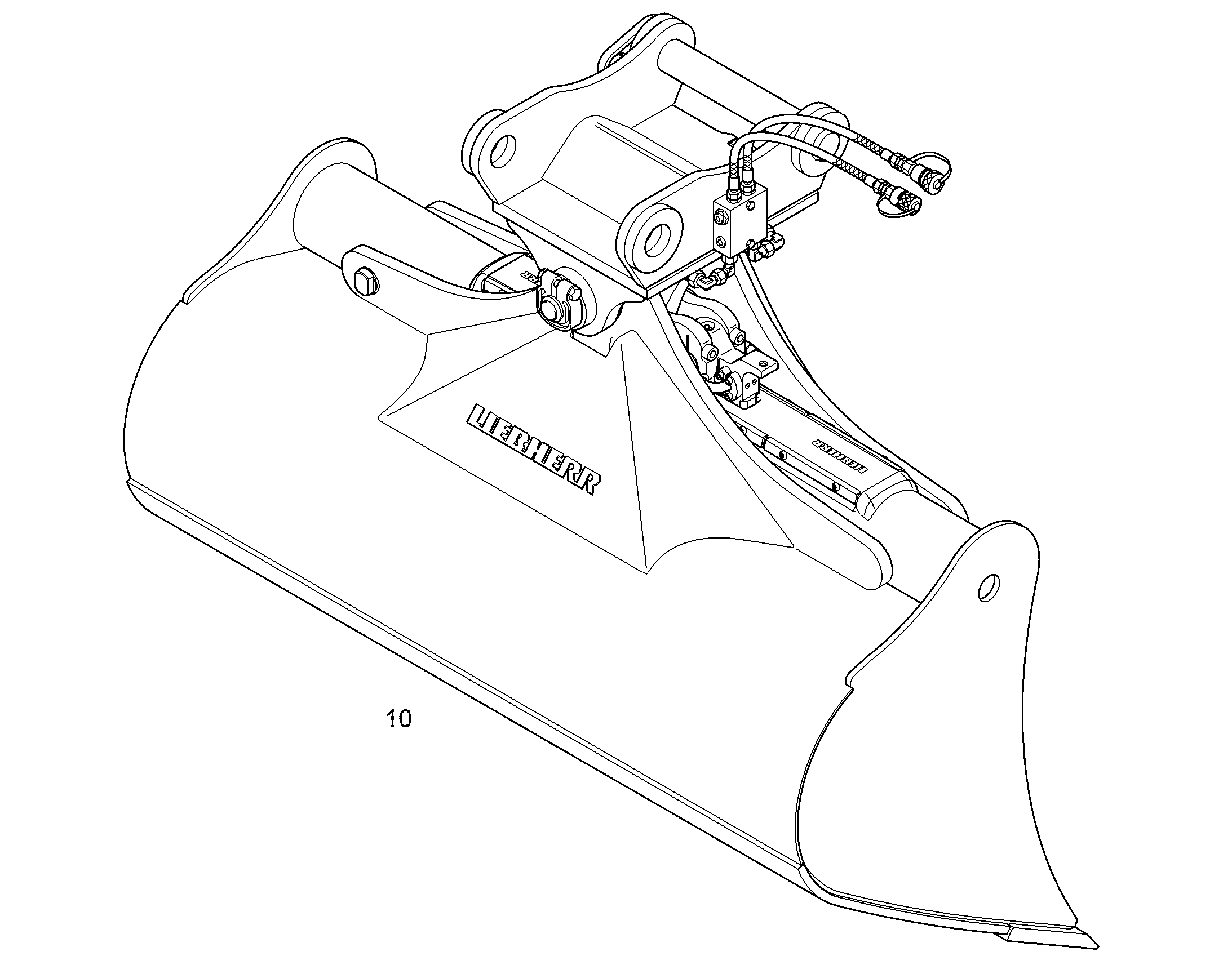 KОВШ ПОВОРОТНЫЙ 1600mm 0,8m³ 9584970 LIEBHERR