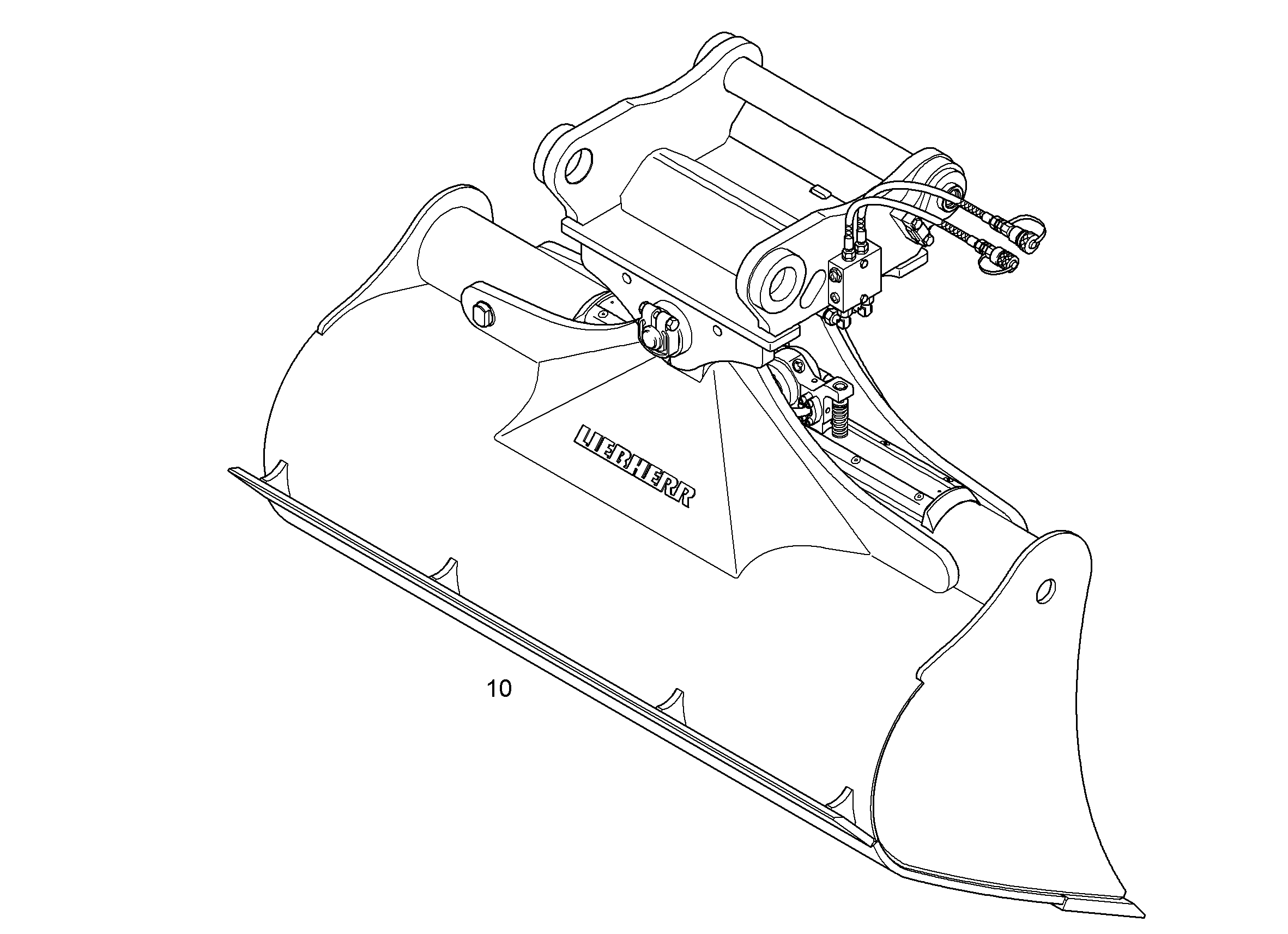 КОВШ КАНАВООЧИСТИТЕЛЯ 1600mm 0,8m³ 9585074 LIEBHERR