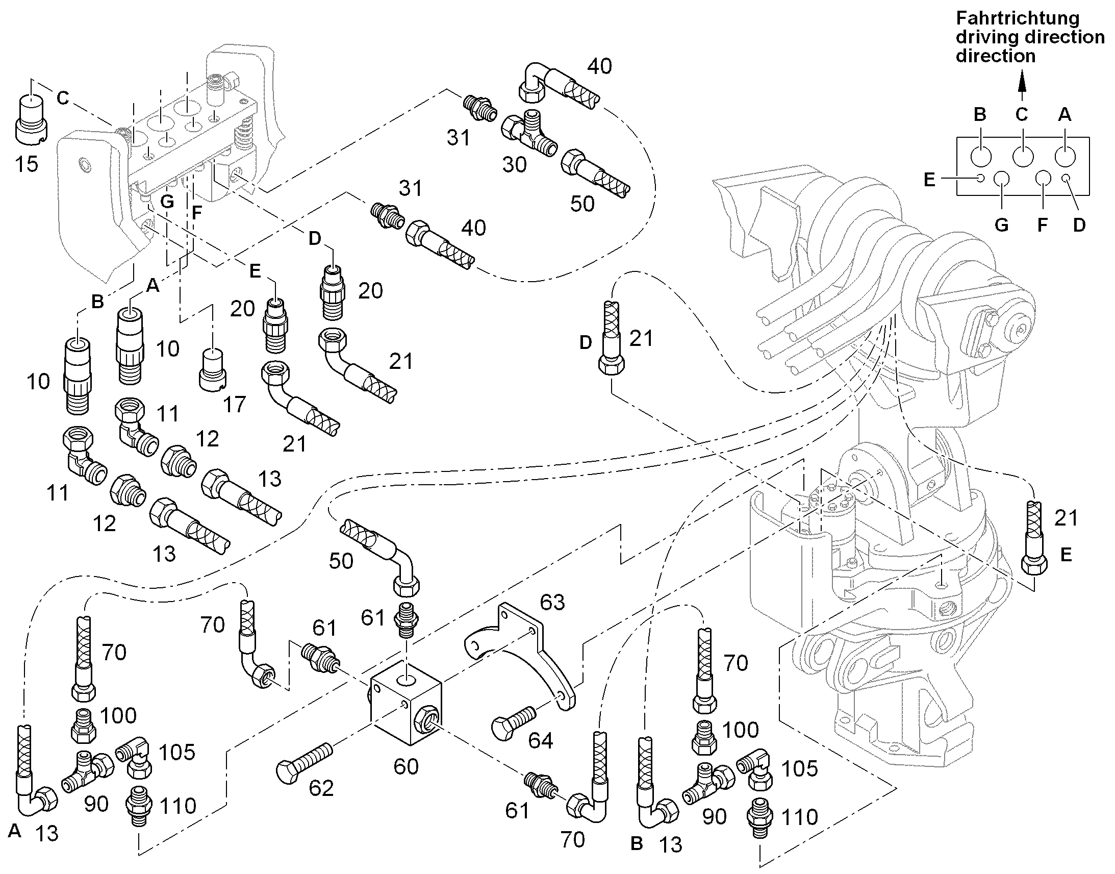 ШЛАНГ 16X1800 5606822 LIEBHERR