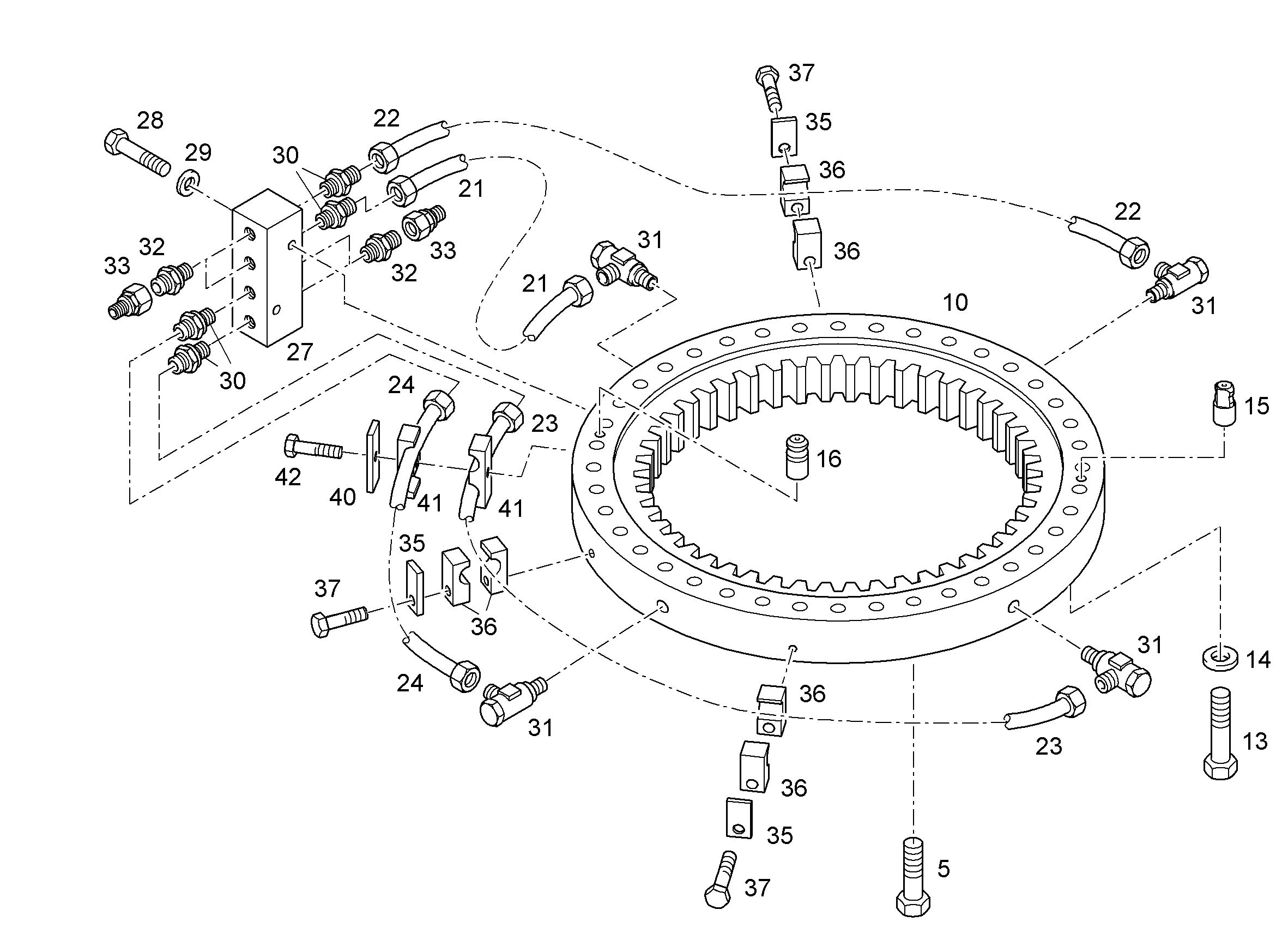 СОЕД.СФЕРИЧЕСКОЕ ПОВОРОТНОЕ 90019373 LIEBHERR