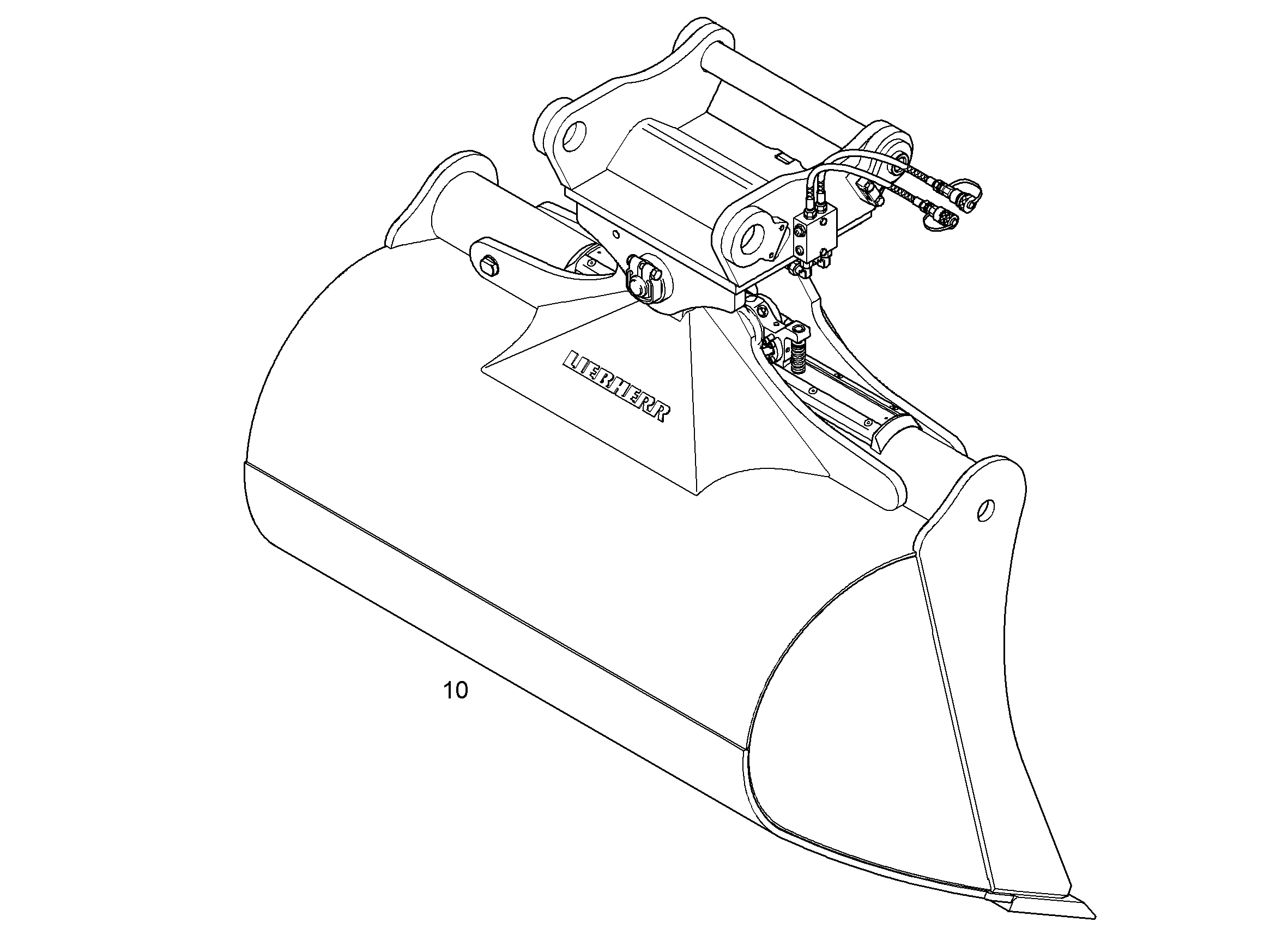 KОВШ ПОВОРОТНЫЙ 1600mm 1,55m³ 94067777 LIEBHERR