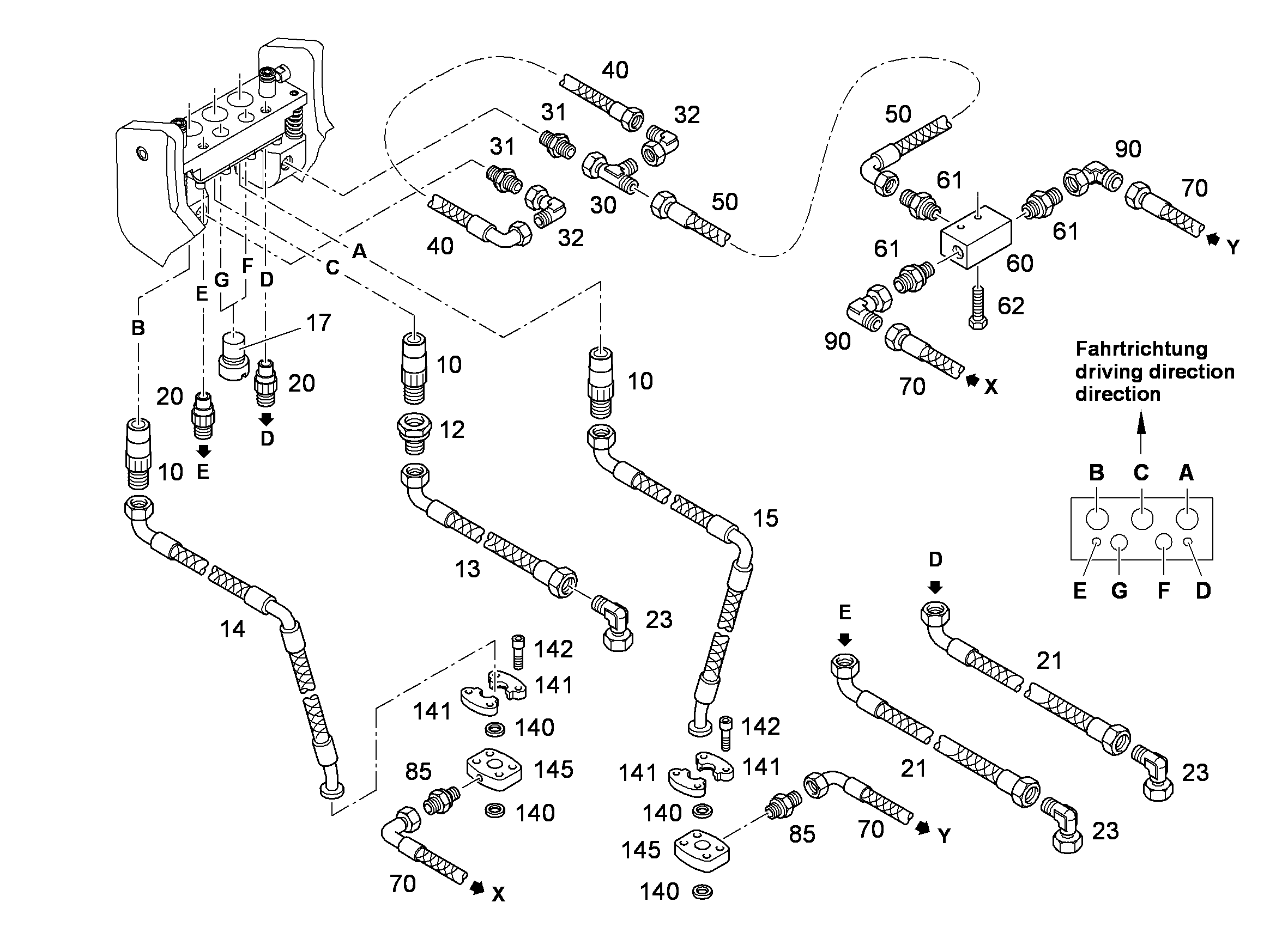 ШЛАНГ 12X1370 7408043 LIEBHERR