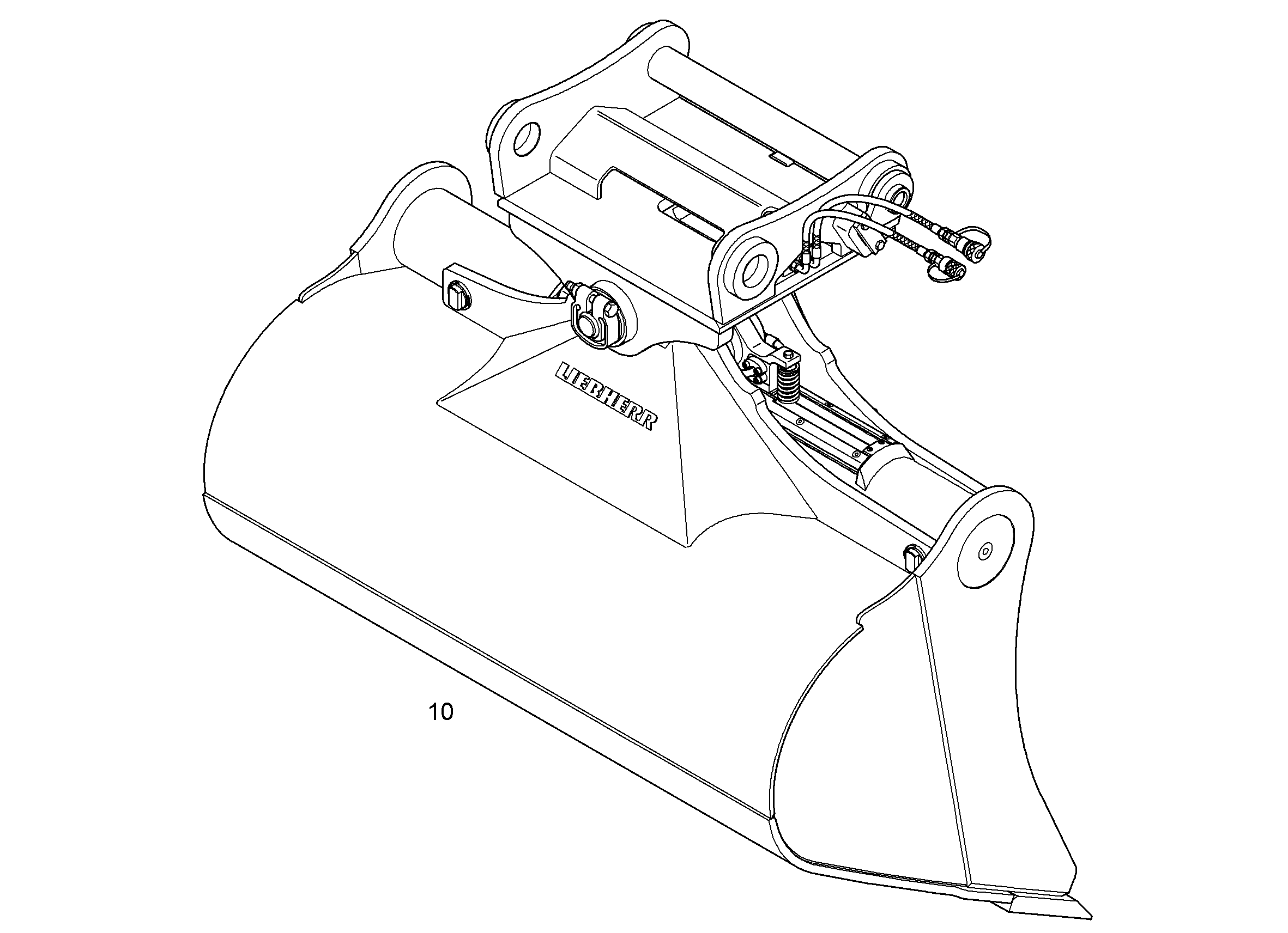 KОВШ ПОВОРОТНЫЙ 1800mm 1,6m³ 9289078 LIEBHERR