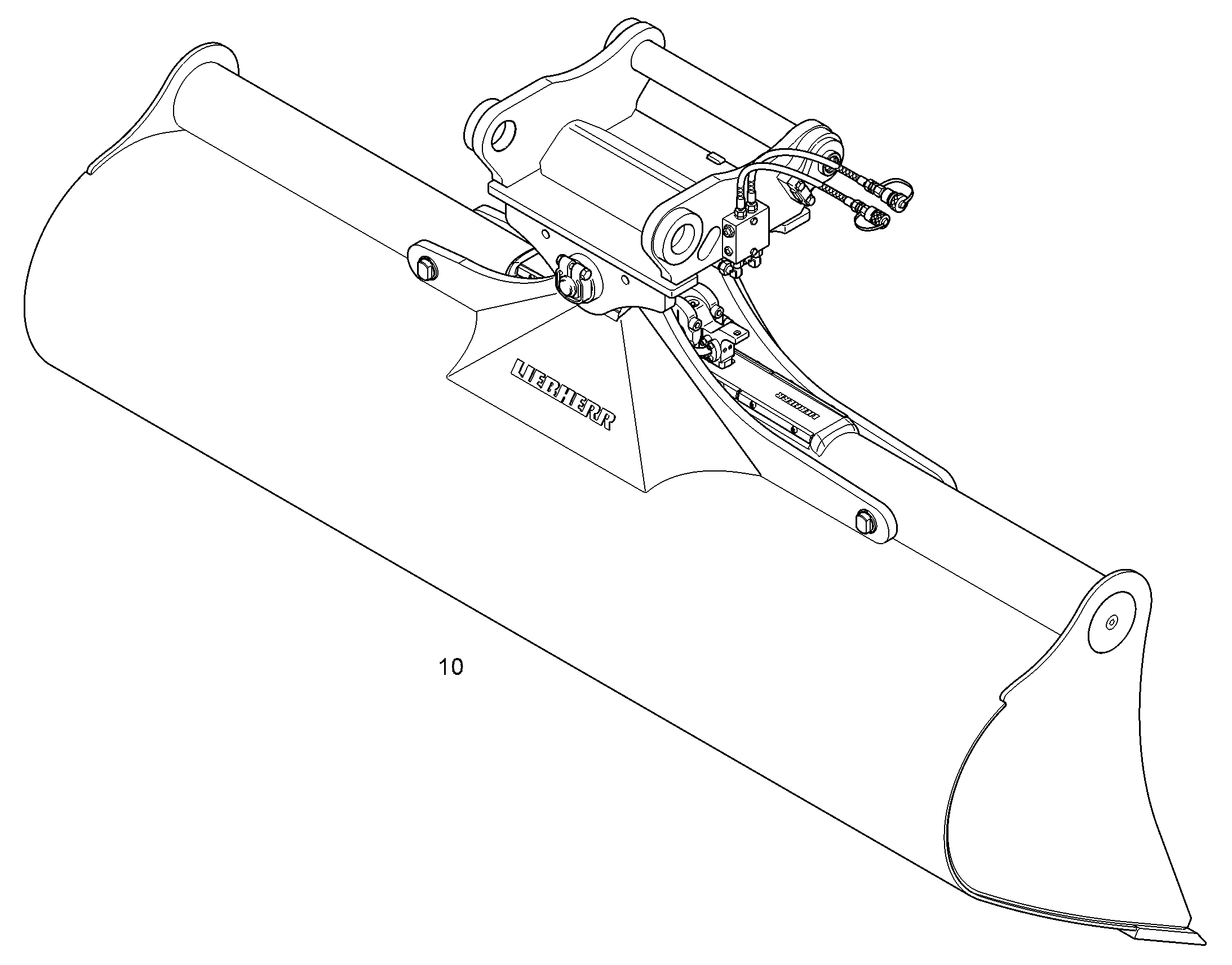 КОВШ КАНАВООЧИСТИТЕЛЯ 2800mm 1,85m³ 9600900 LIEBHERR