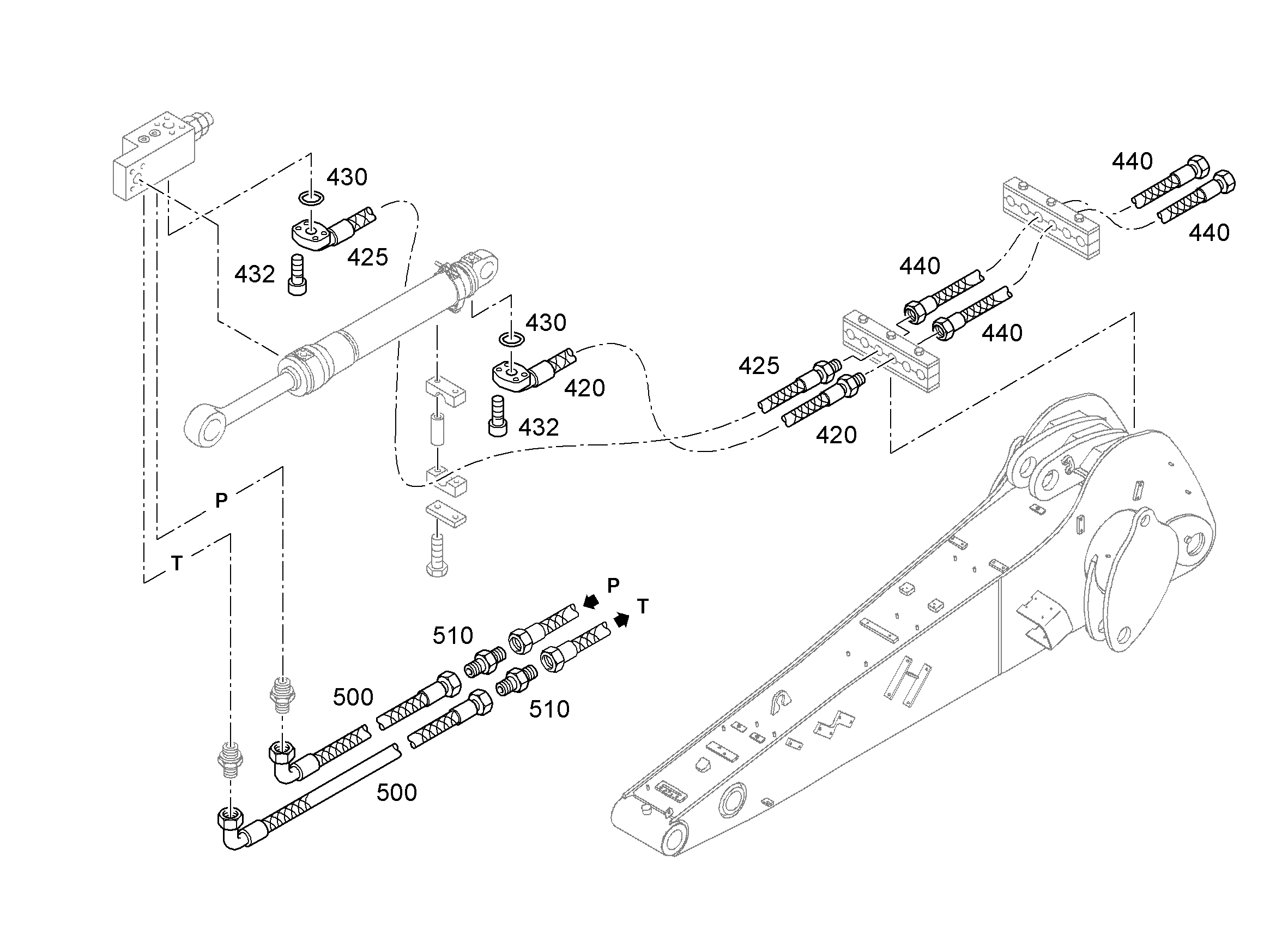 ШЛАНГ УПРАВЛЕНИЯ 8X3500 10014870 LIEBHERR