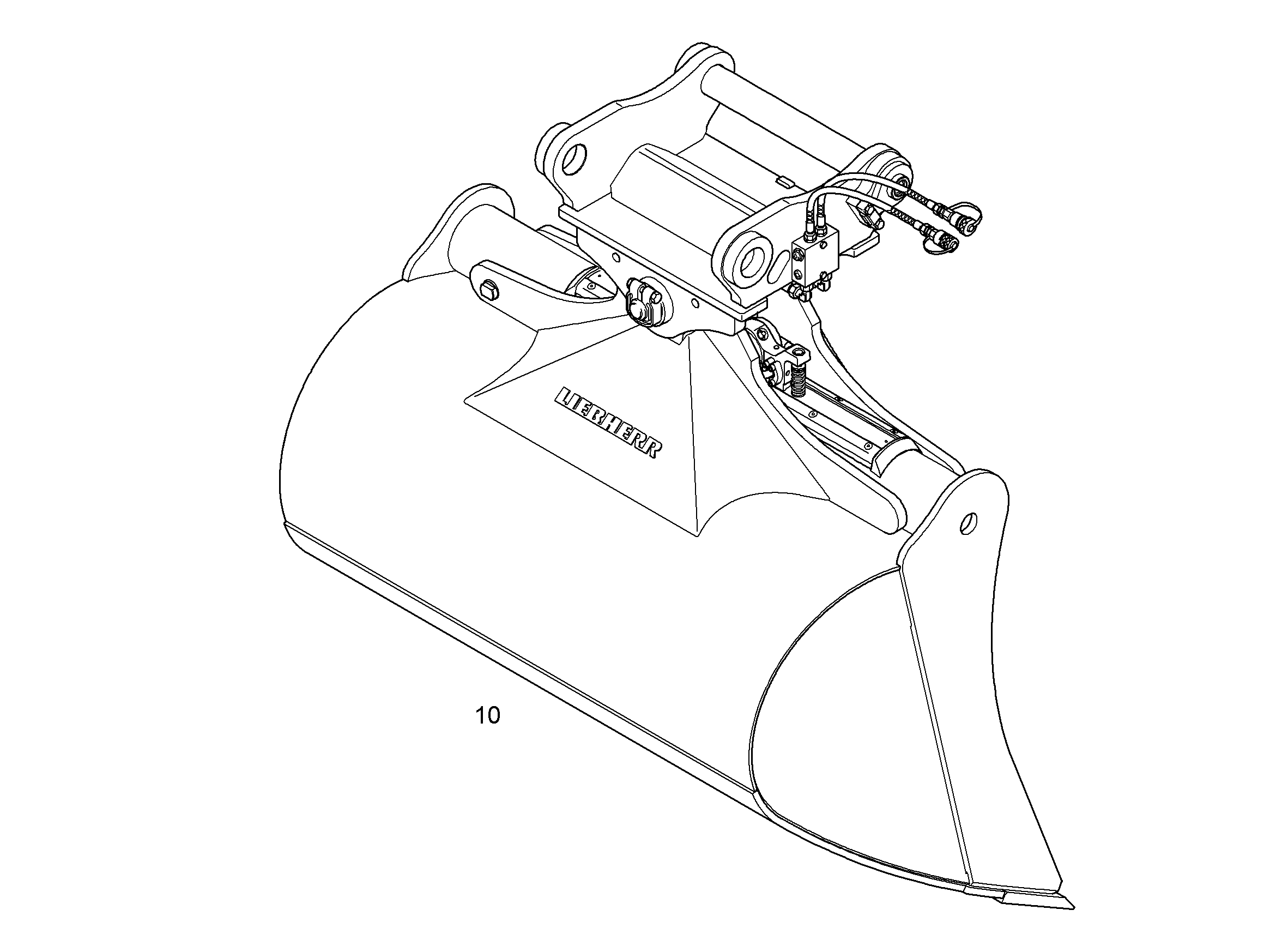 KОВШ ПОВОРОТНЫЙ 1500mm 1,2m³ 94067714 LIEBHERR