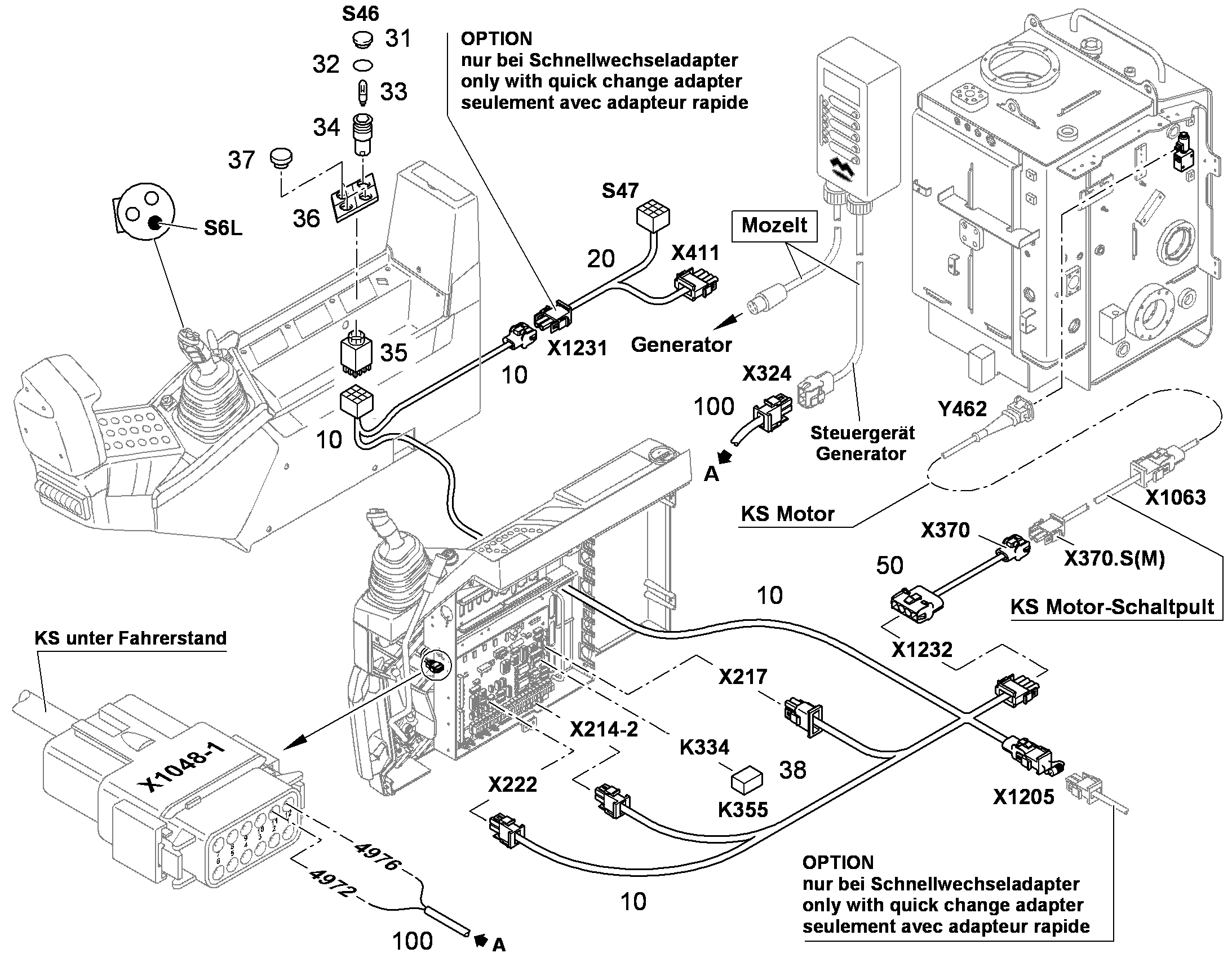 К-Т ПРОВОДОВ - МАГН.УСТР-ВО 9596576 LIEBHERR