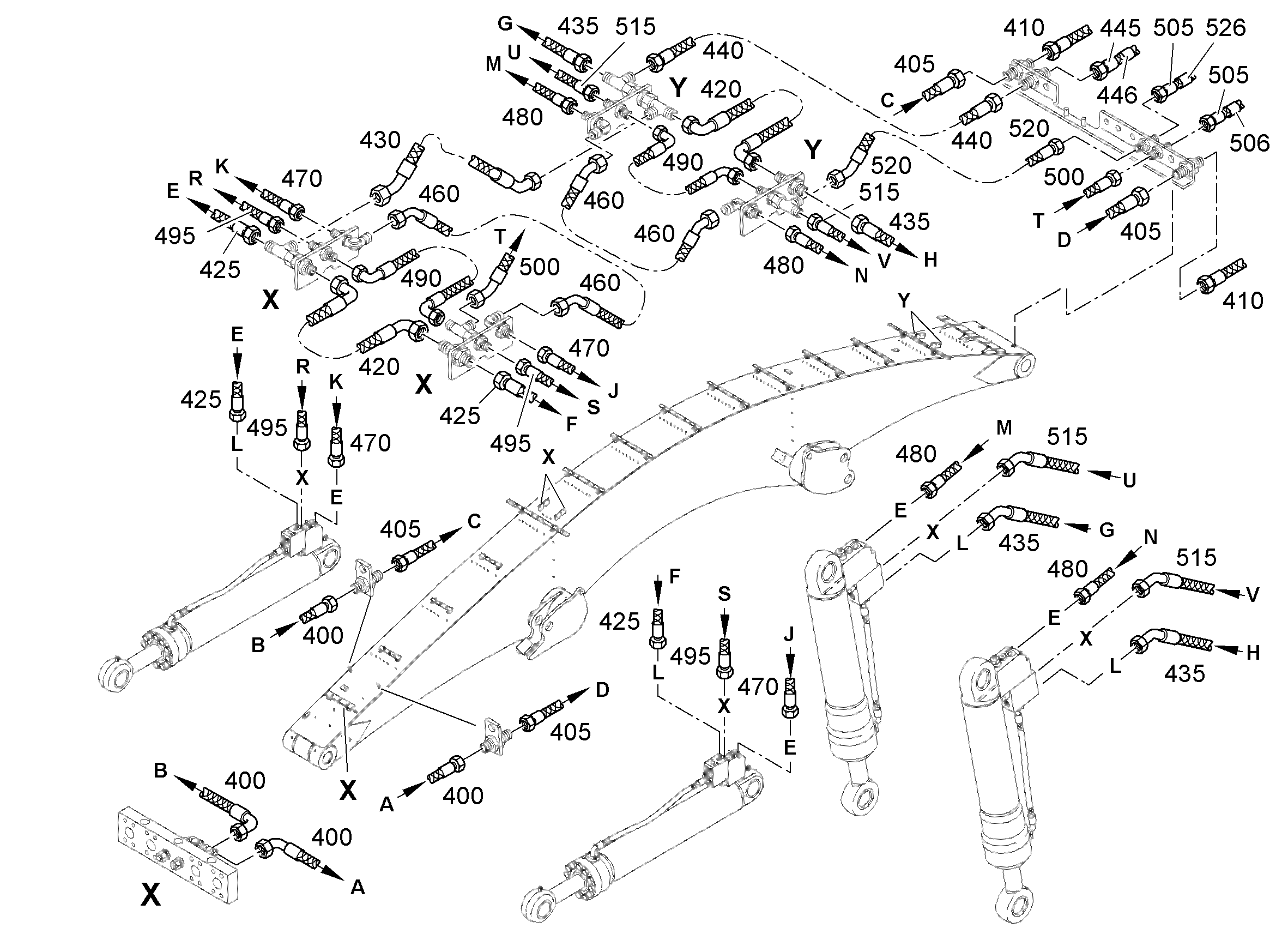 ШЛАНГ 6X1700 10332272 LIEBHERR