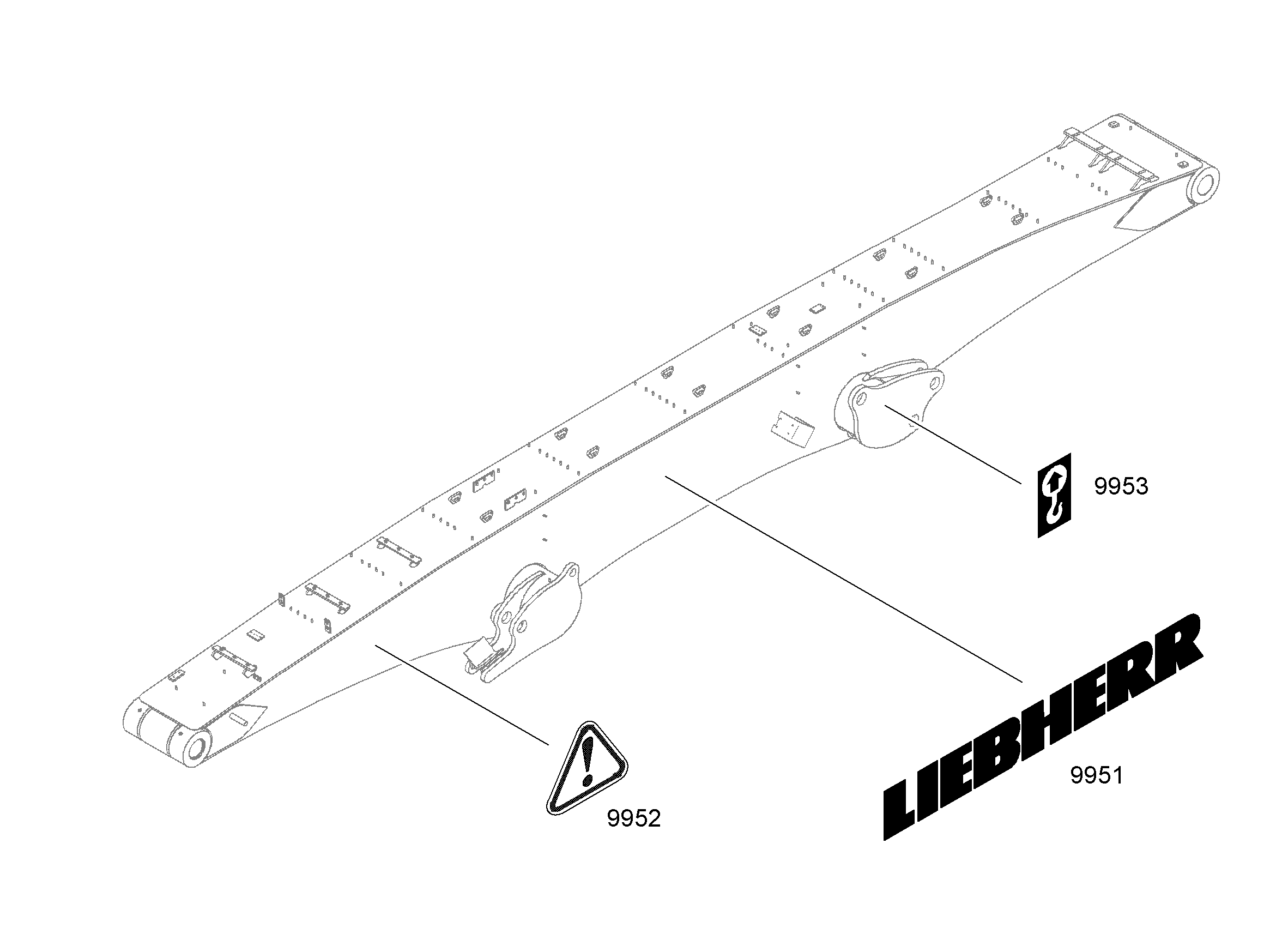 НАКЛЕЙКА LIEBHERR 2246mmX300mm 9613737 LIEBHERR