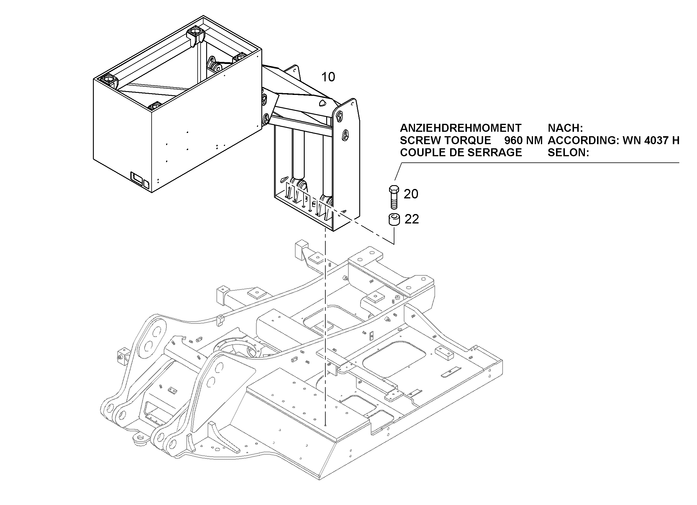 МЕХАНИЗМ ПОДЪЕМА КАБИНЫ 10331154 LIEBHERR