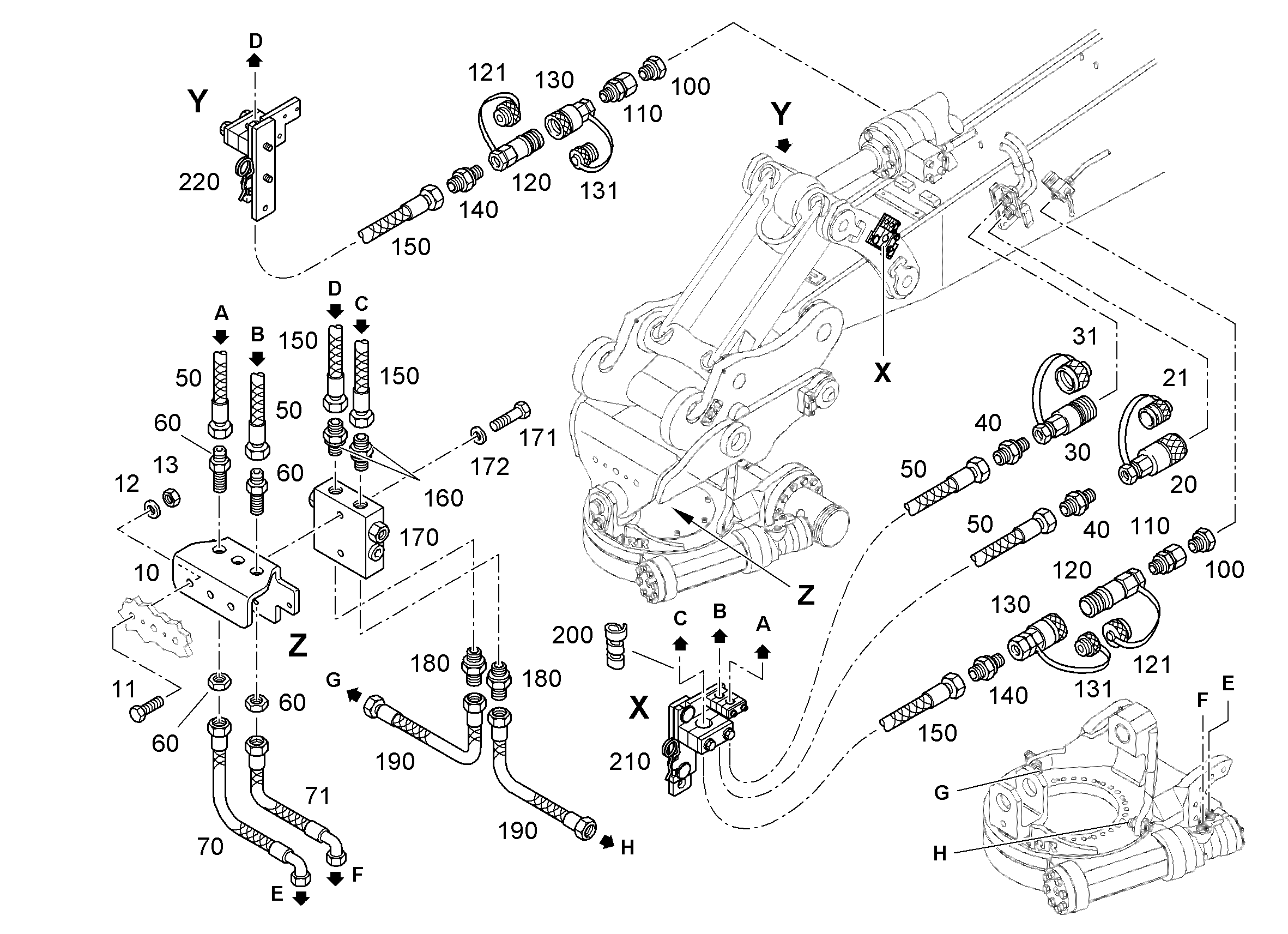 ЗАЩИТА ШЛАНГА 7029986 LIEBHERR