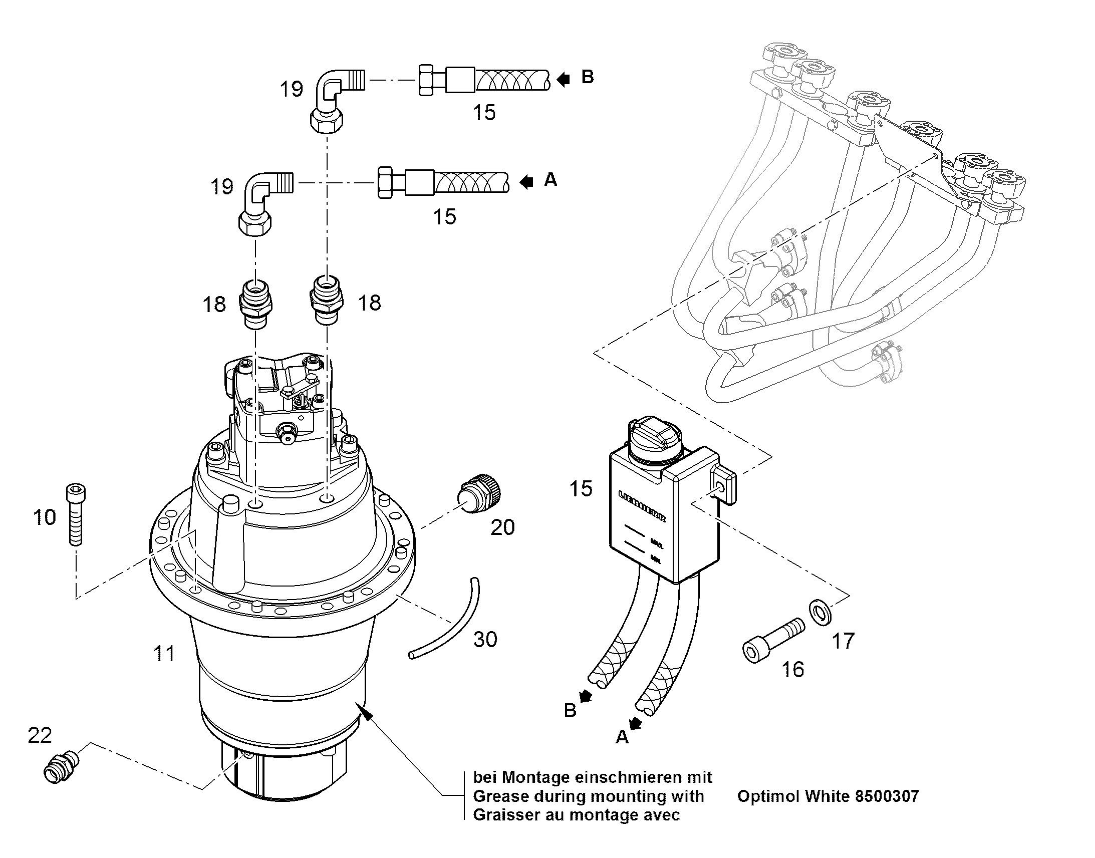 МЕХАНИЗМ ПОВОРОТА 9627435 LIEBHERR
