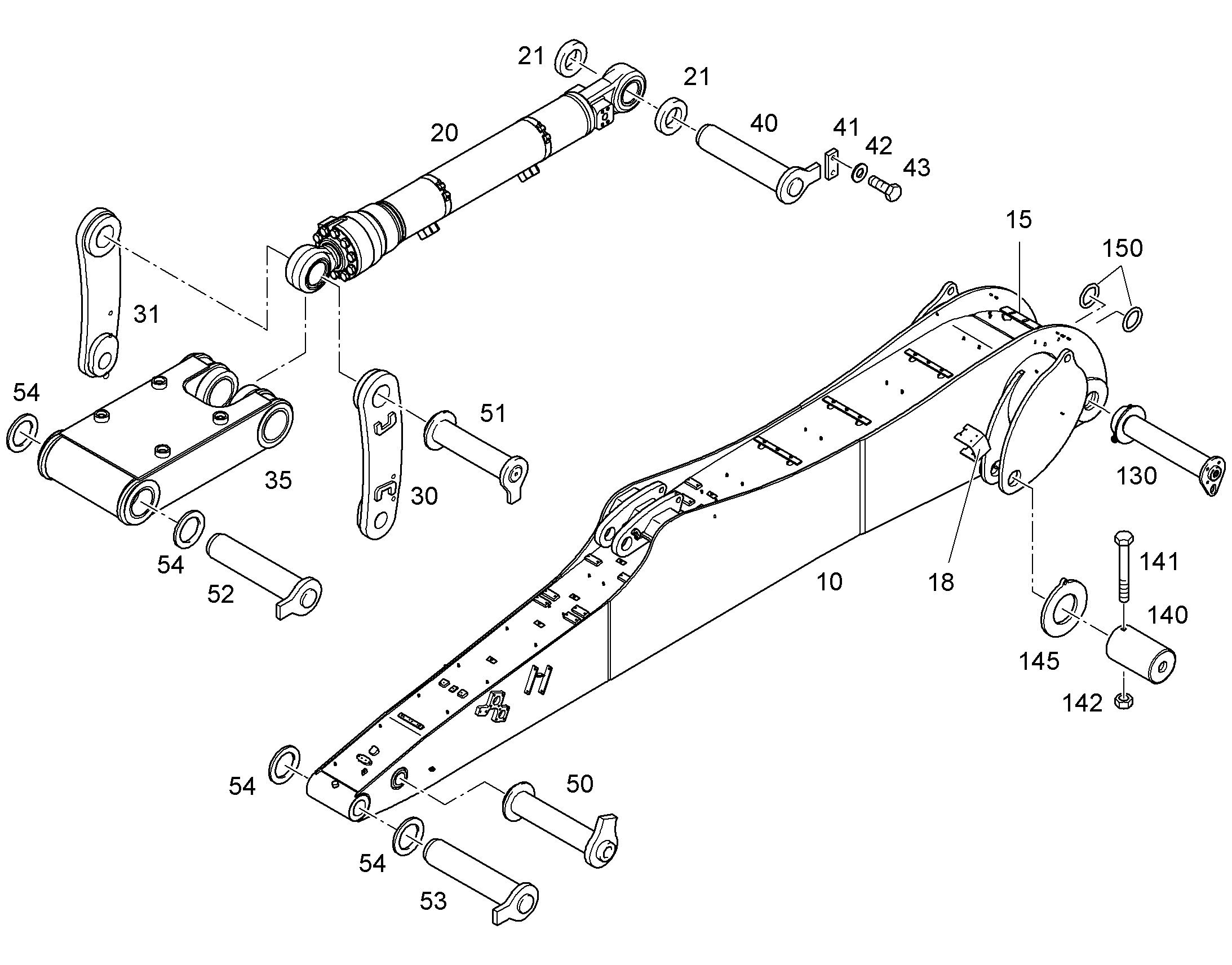 ГИДР.ЦИЛИНДР С РАСПРЕДЕЛИТЕЛЕМ 9627239 LIEBHERR