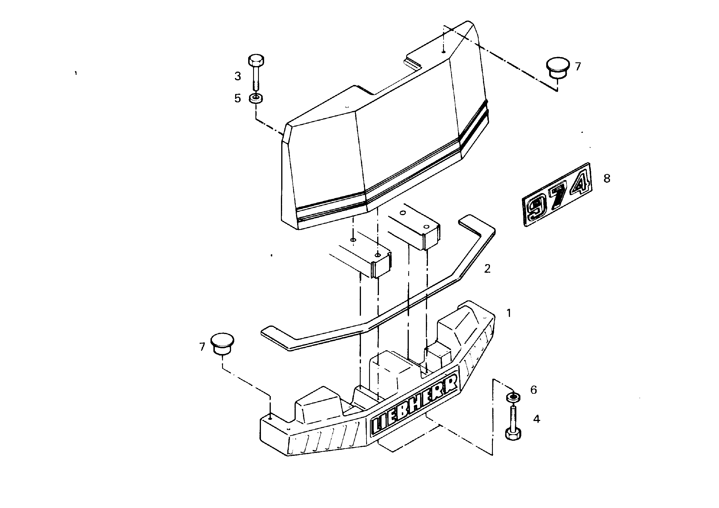 ЩИТОК НОМЕРНОГО ЗНАКА 9332030 LIEBHERR