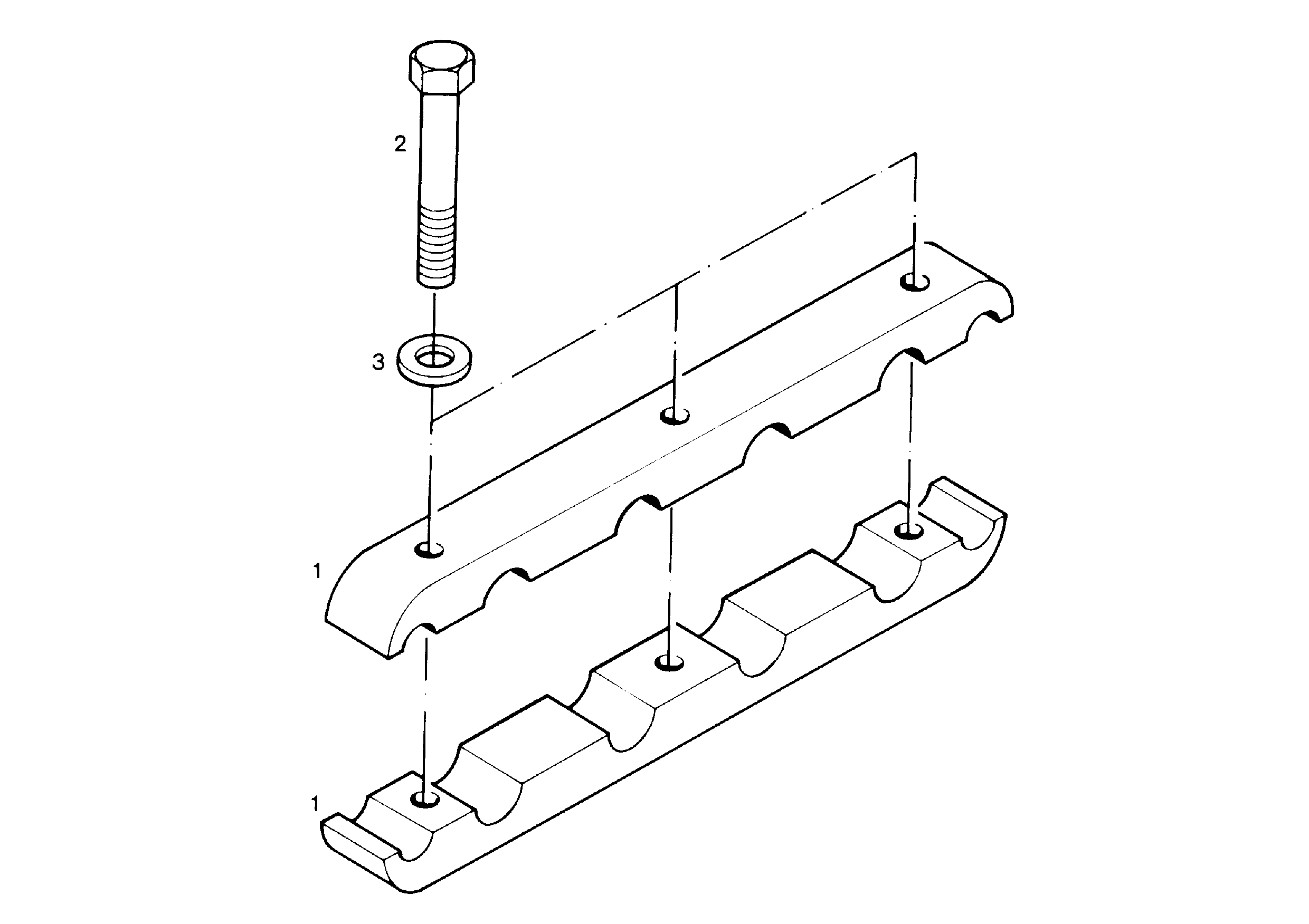 СКОБА ДЛЯ КРЕПЛЕНИЯ ТРУБЫ 16 4X30-16 9168161 LIEBHERR