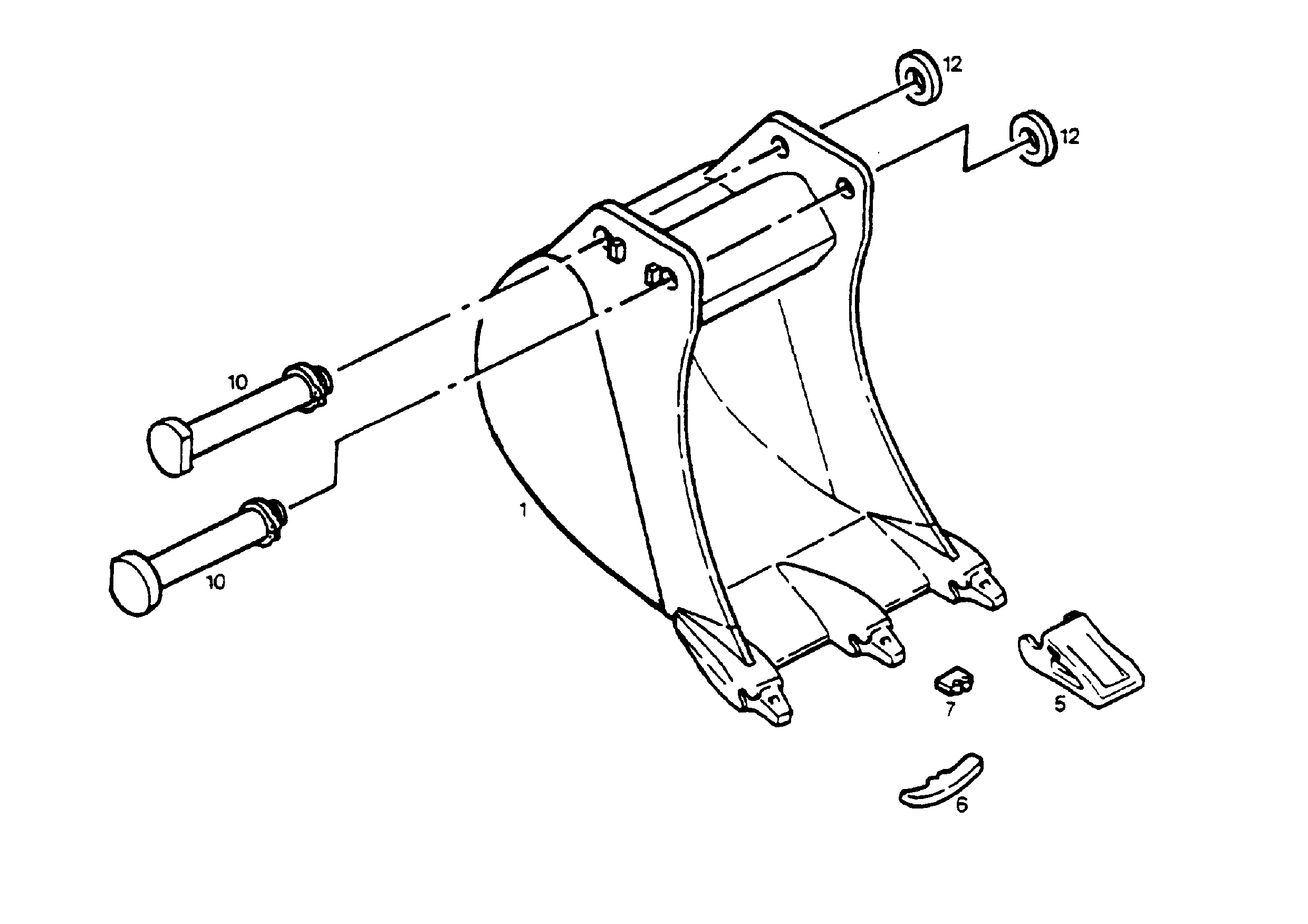 ЛОПАТА ОБРАТНАЯ 600mm 0,38m³ 9229064 LIEBHERR