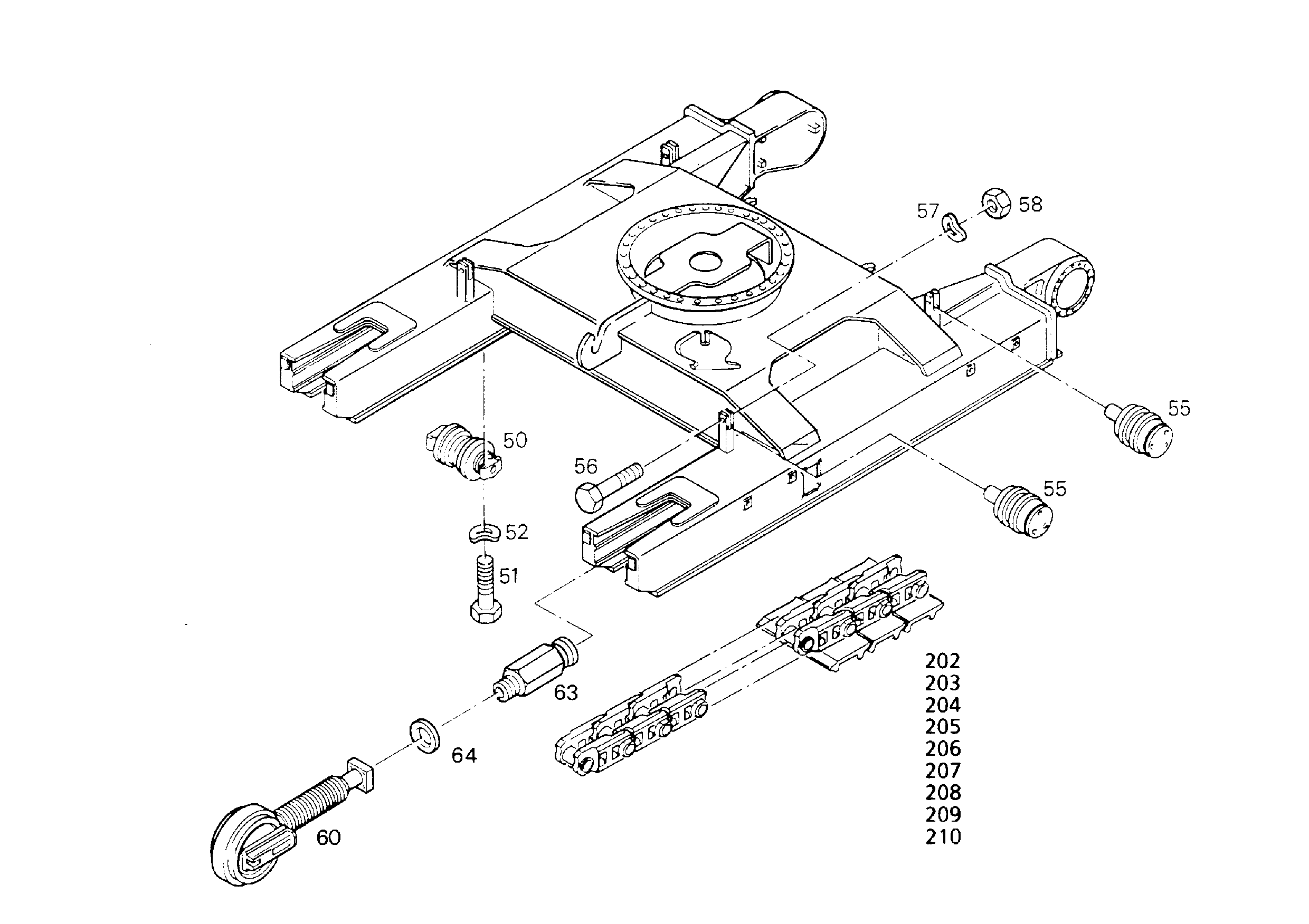 ЦЕПЬ D4D 51ЗВ.3-СТУП.ОСНОВА 600MM 9366226 LIEBHERR