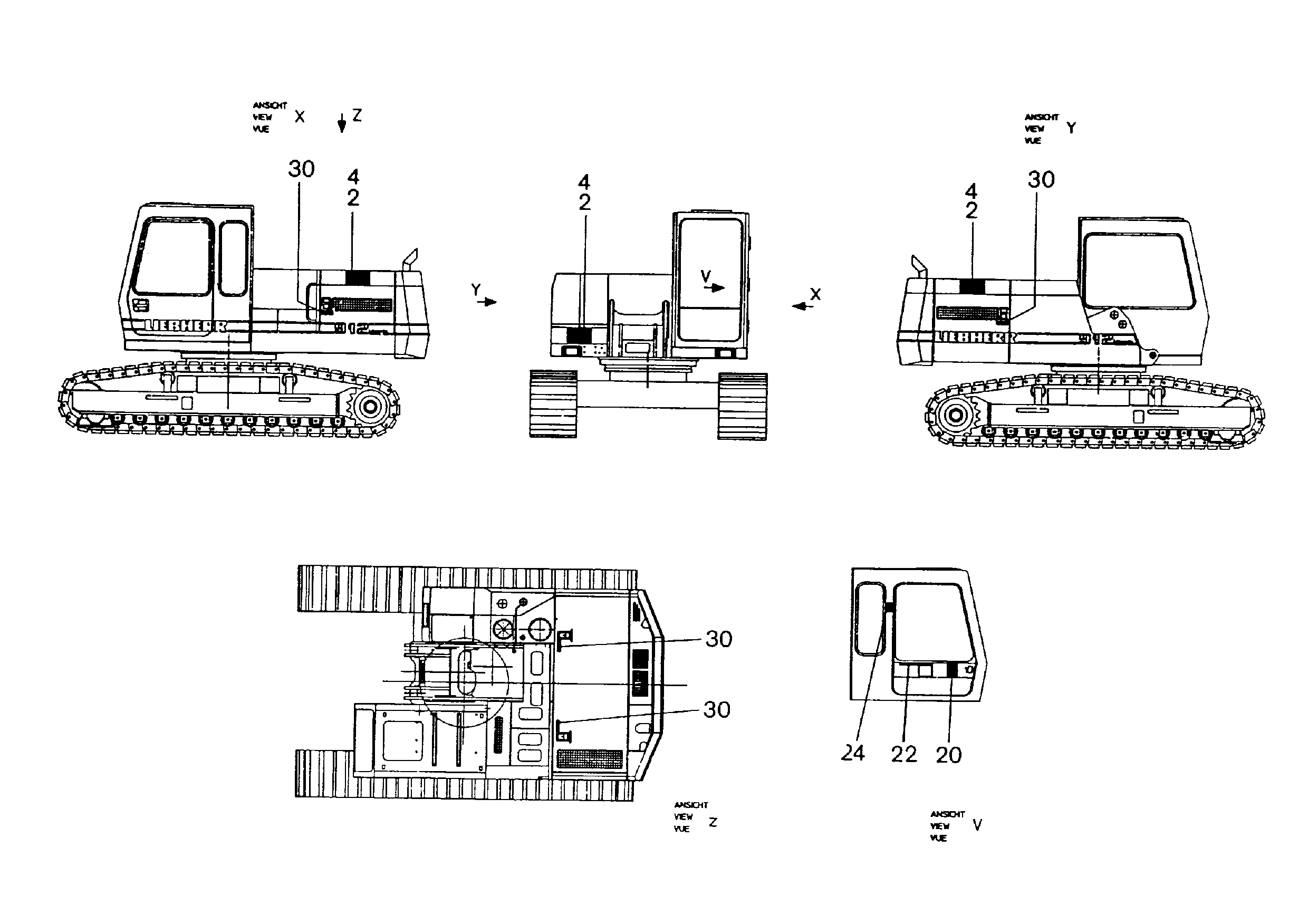 ТАБЛ.ПРИКЛЕИВ. СХЕМА СМАЗ. R 912 LI 7366874 LIEBHERR