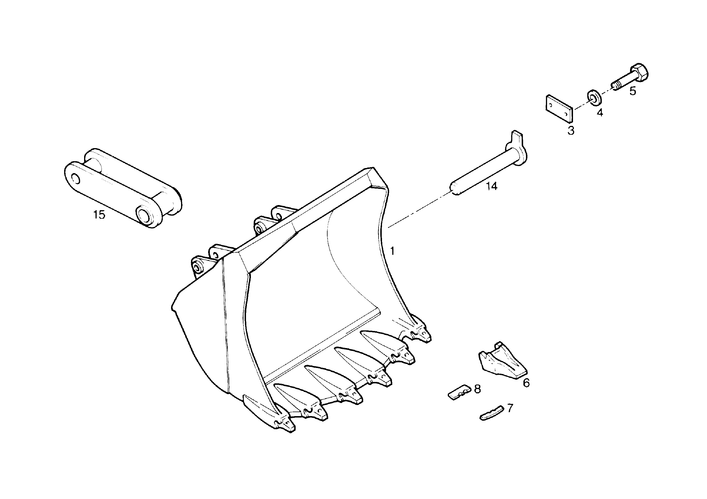 КОВШ ГРУЗОВОЙ 1800MM 2,30M3 9359884 LIEBHERR