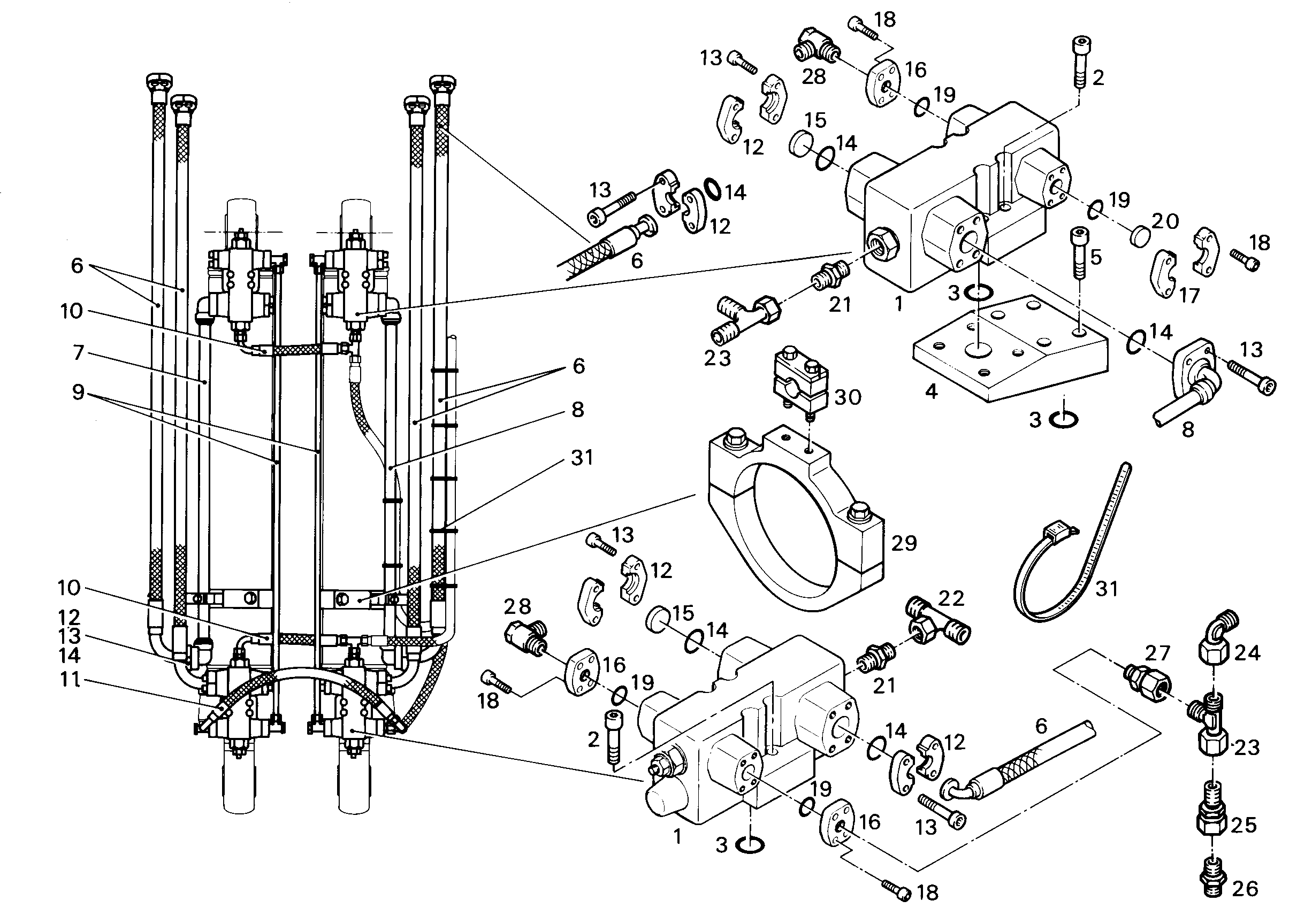 СКОБА ДЛЯ КРЕПЛЕНИЯ ТРУБЫ d=182 9823761 LIEBHERR