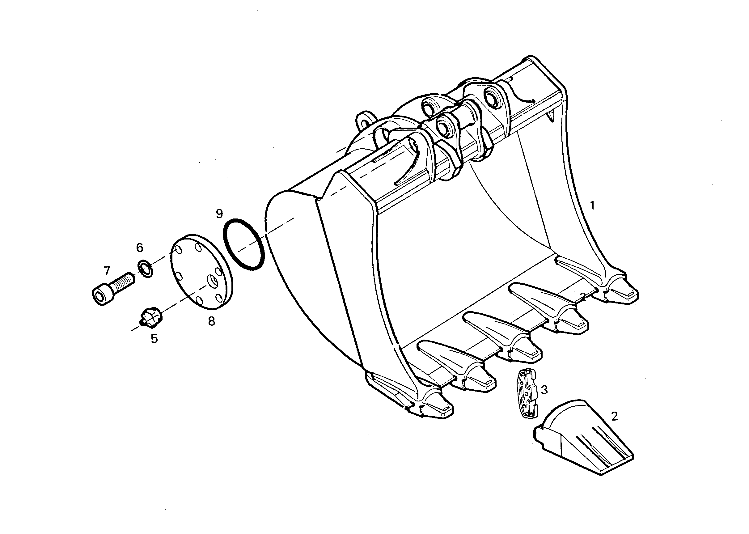ЛОПАТА ОБРАТНАЯ 2300mm 4,5m³ 9754136 LIEBHERR