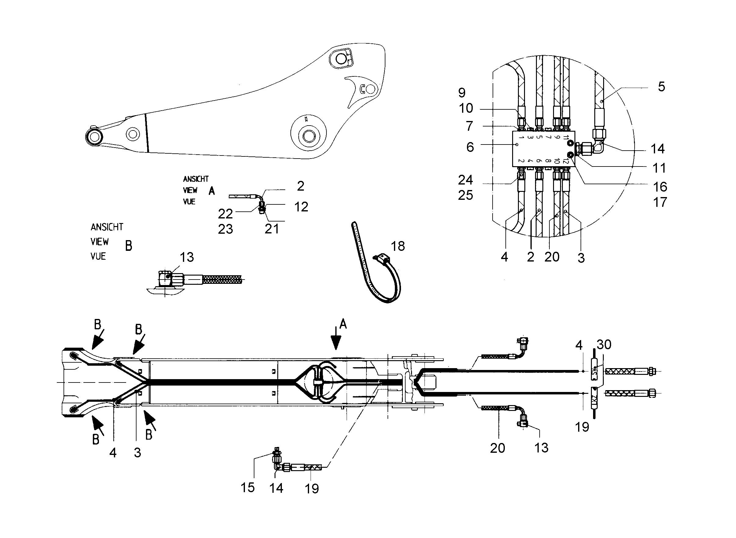 ШЛАНГ 5X1700 5611105 LIEBHERR