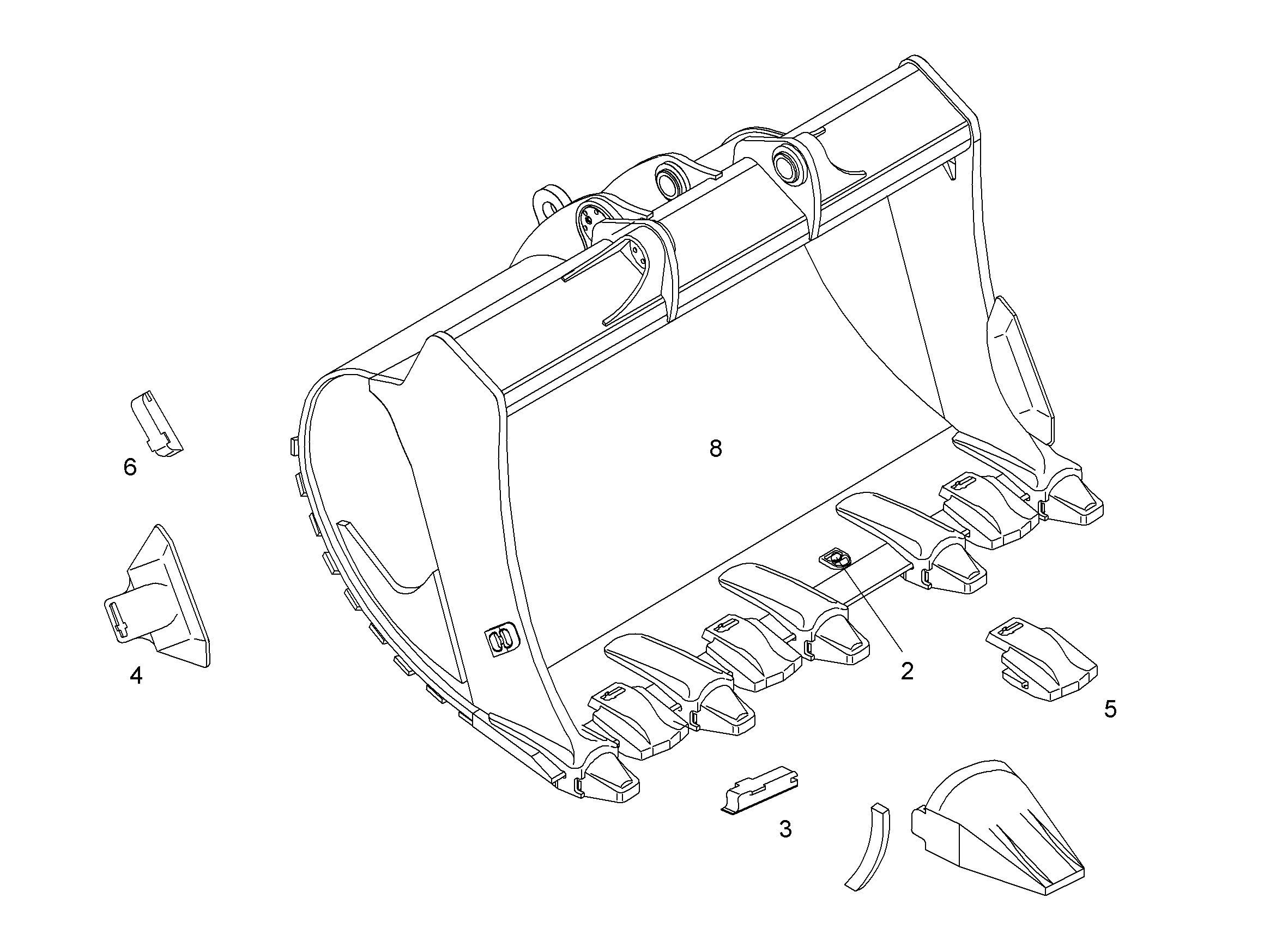 ЛОПАТА ОБРАТНАЯ HD 9755275 LIEBHERR