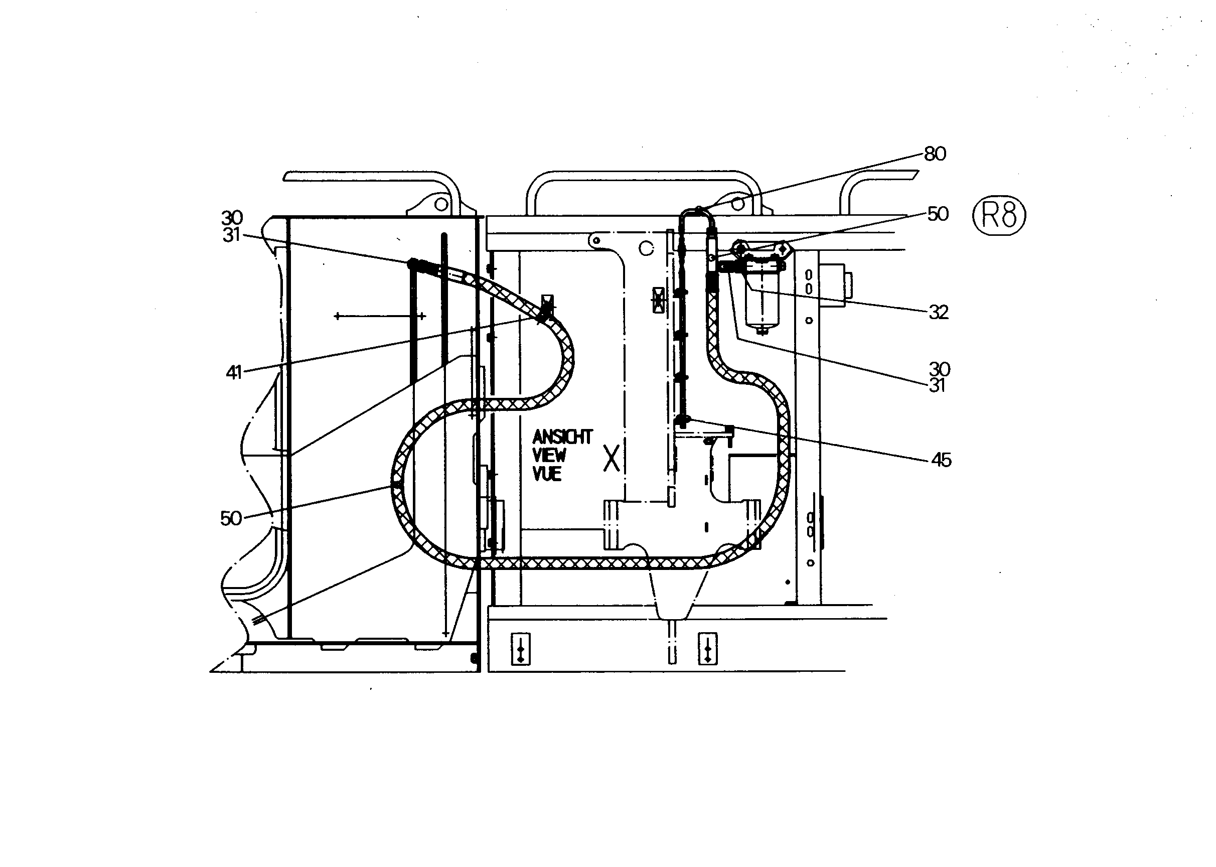 ТЕРМОЛИНИЯ 600W M14, КОМПЛЕКТ 9387218 LIEBHERR