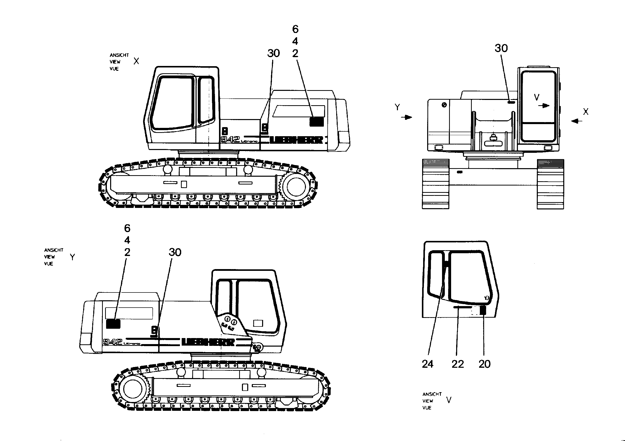 ПЛАН СМАЗКИ 290mmX200mm 7369024 LIEBHERR