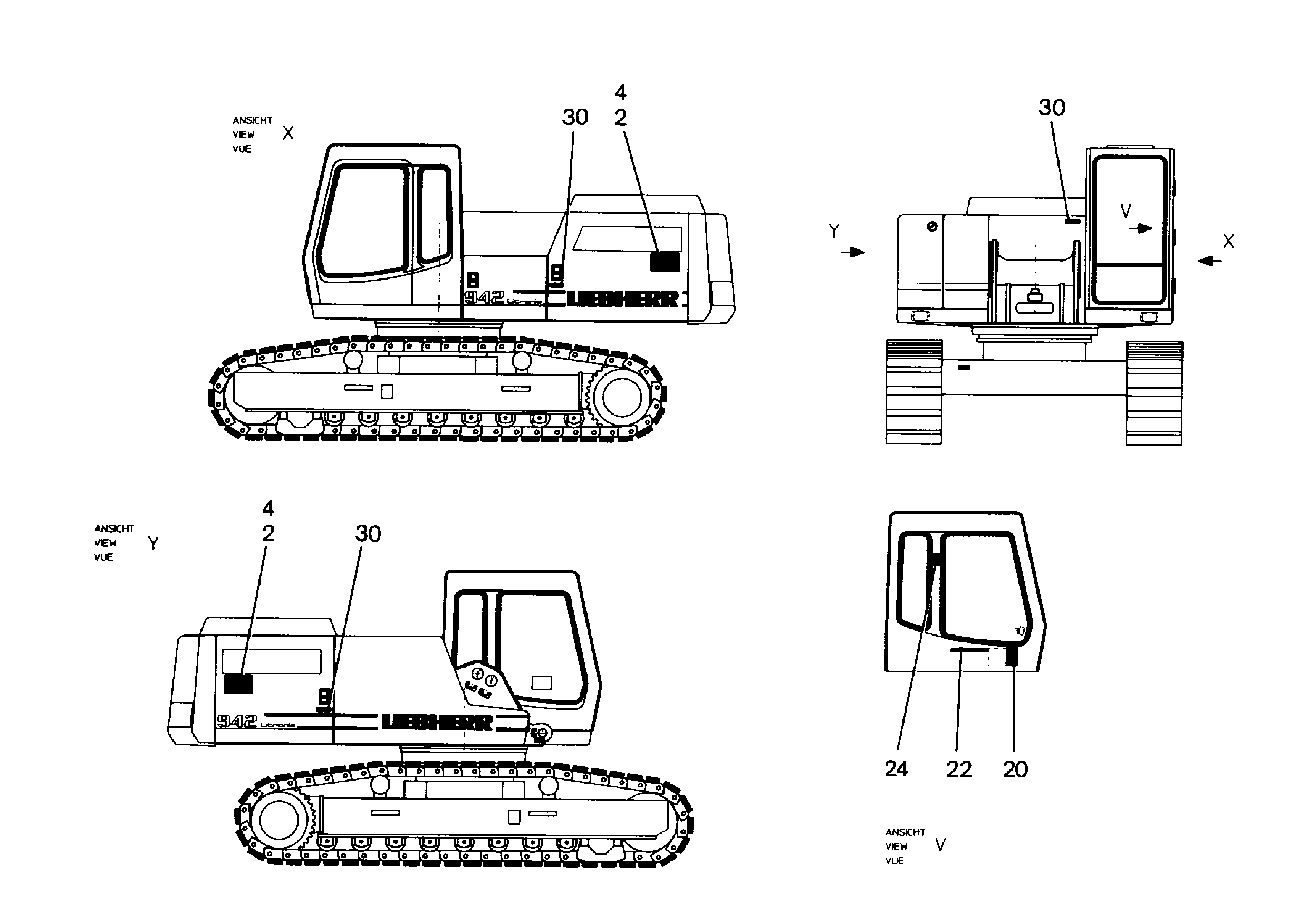 ТАБЛИЧКИ 'НЕМЕЦКИЙ' 9361852 LIEBHERR