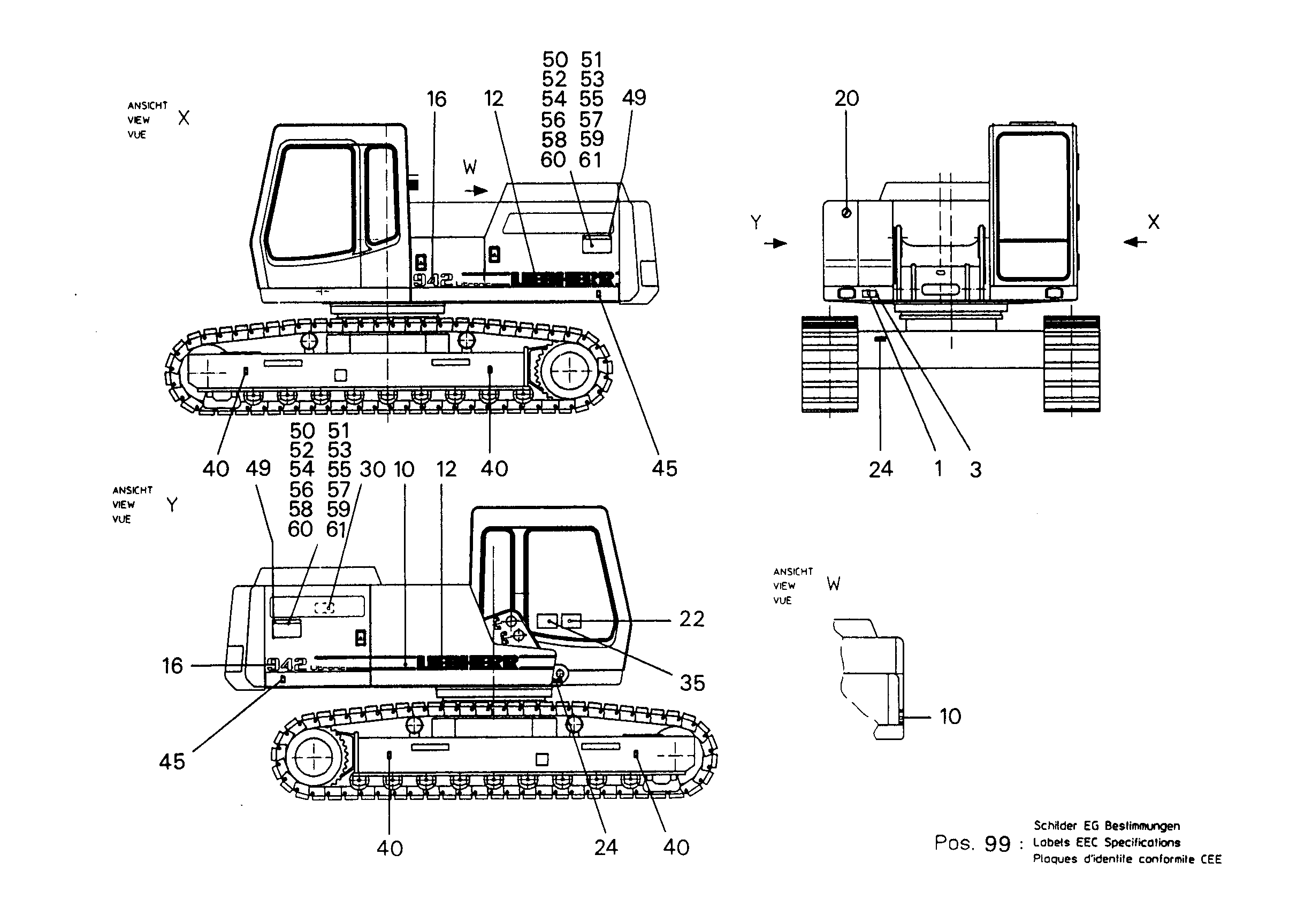 ТАБЛИЧКИ ФРАНЦУЗСКИЙ 9757858 LIEBHERR