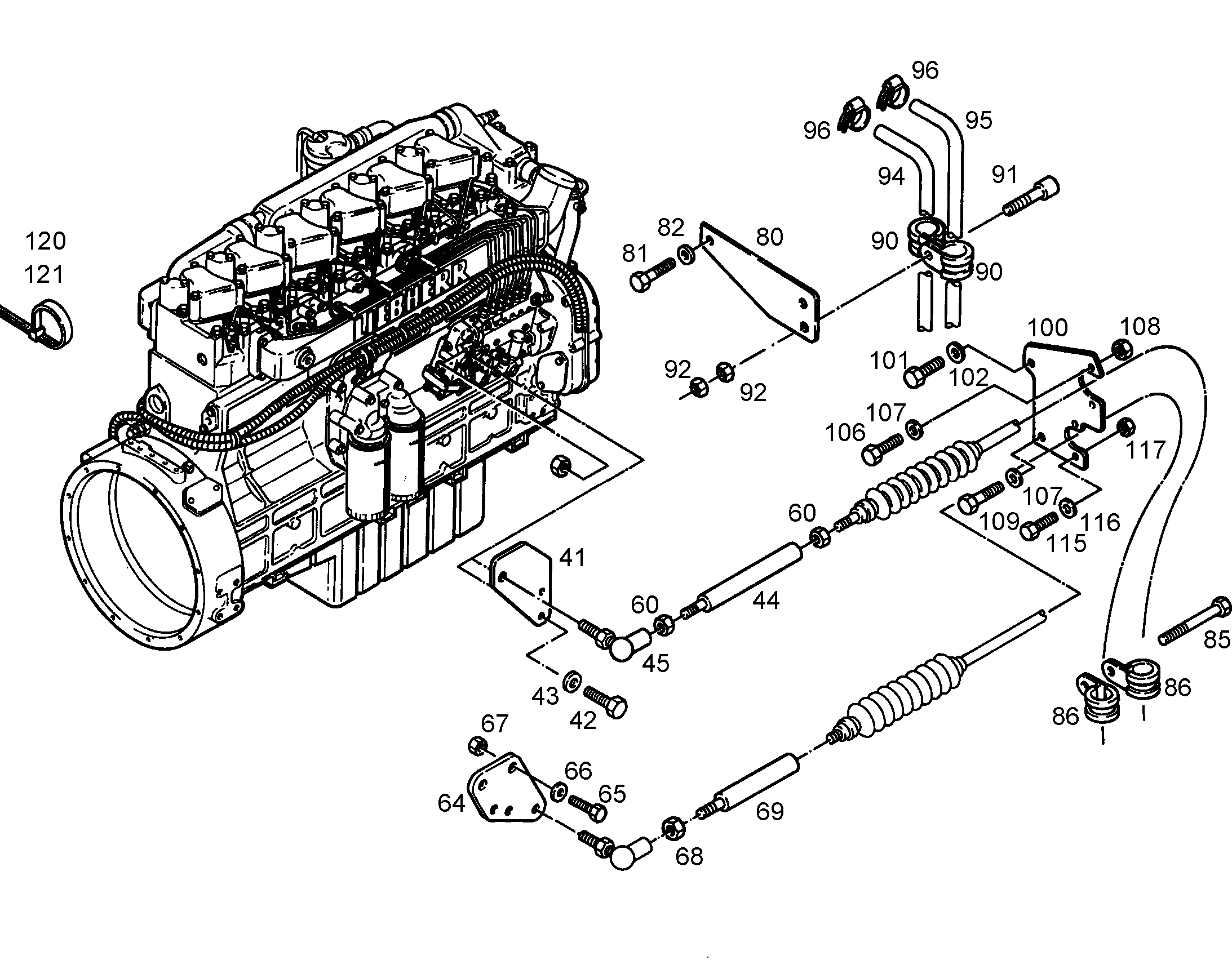 СТЕРЖЕНЬ РЕЗЬБОВОЙ M8X275X25 K10 9383576 LIEBHERR