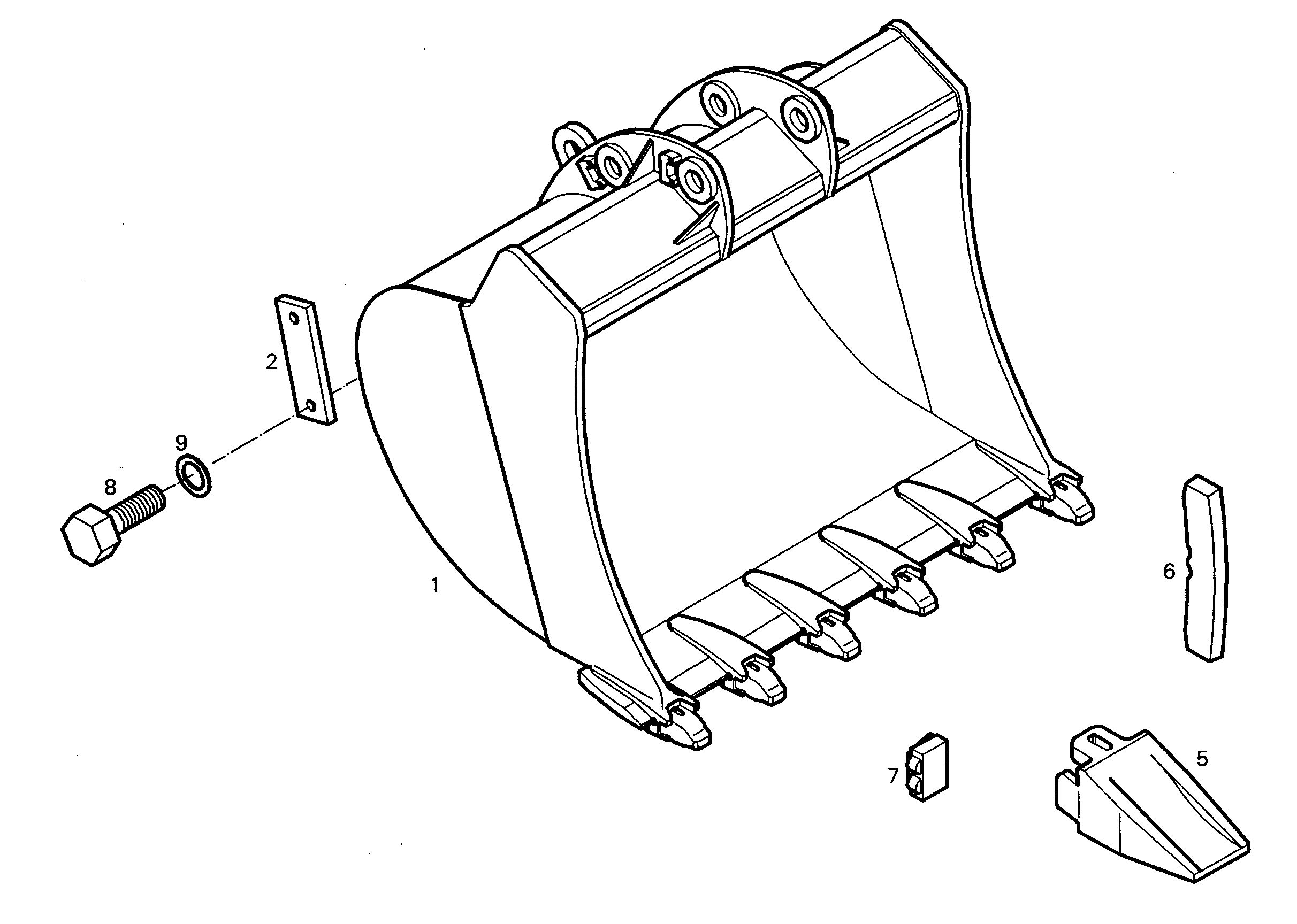 ЛОПАТА ОБРАТНАЯ 1300mm 1,4m³ 9752368 LIEBHERR