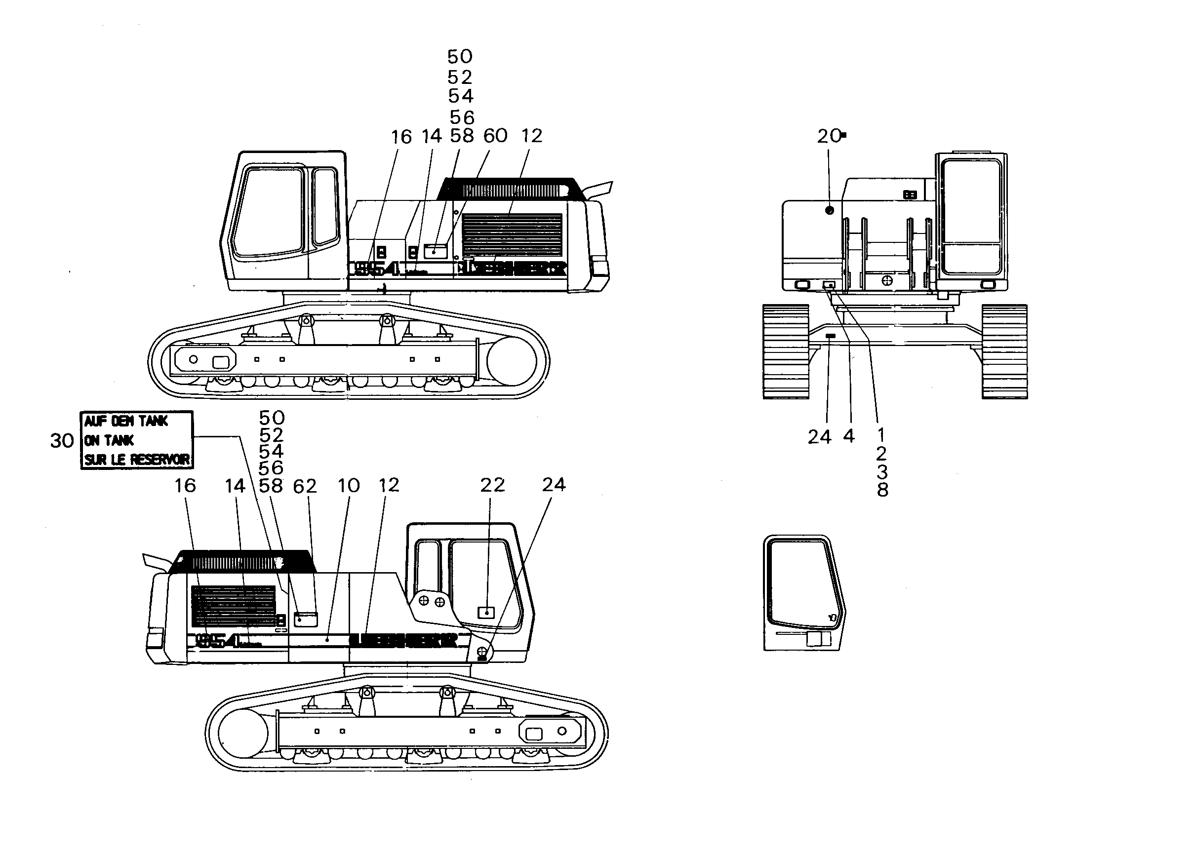 ТАБЛИЧКИ 'ФРАНКО-ИСПАНО-ПОРТ.' 9378744 LIEBHERR