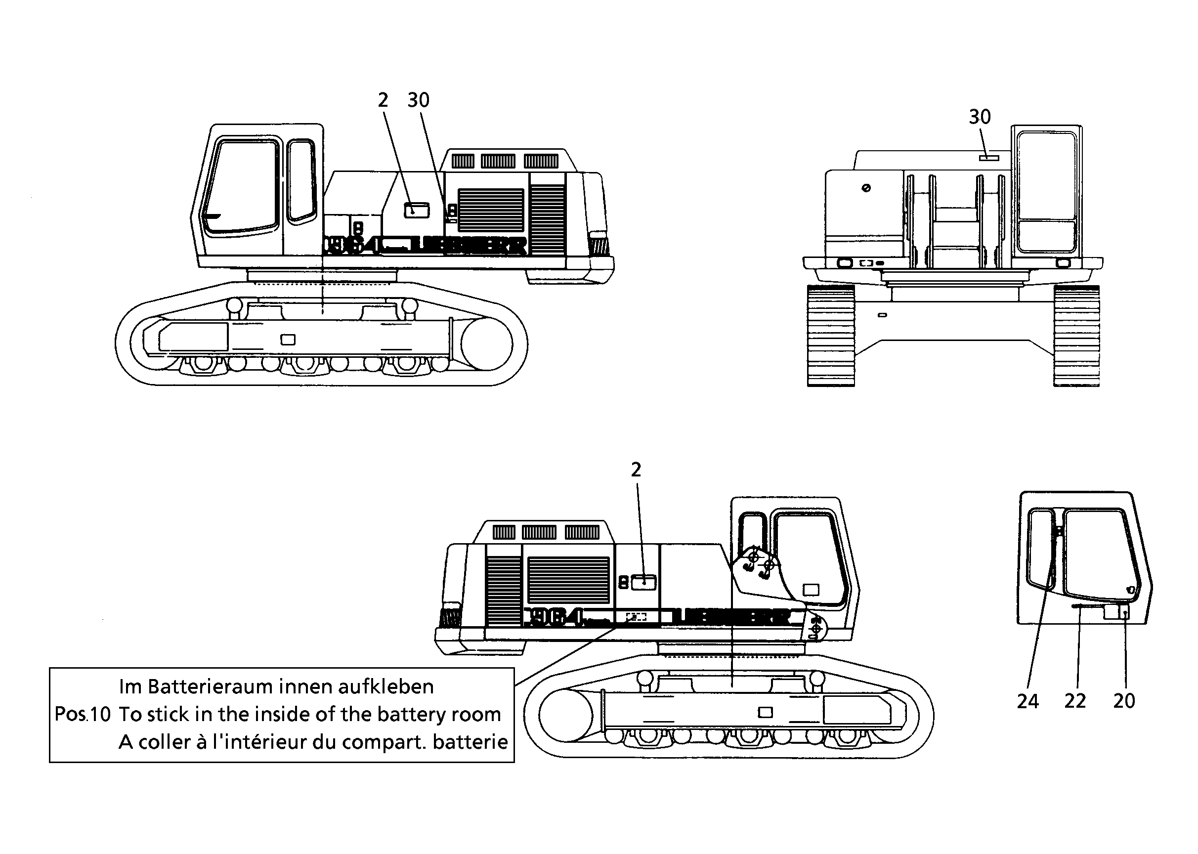 ПЛАН СМАЗКИ R 964 LI 290mmX200mm 7369032 LIEBHERR