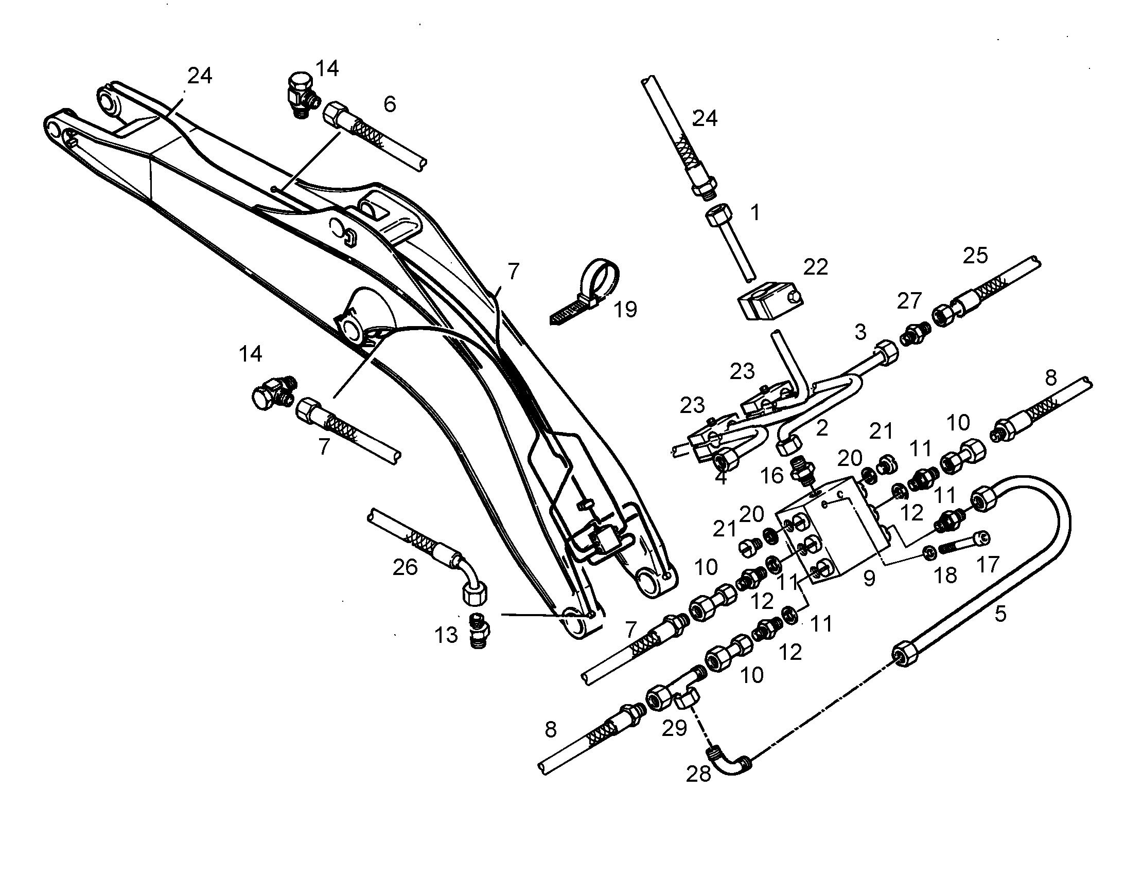 ШЛАНГ 5X3450 9379719 LIEBHERR