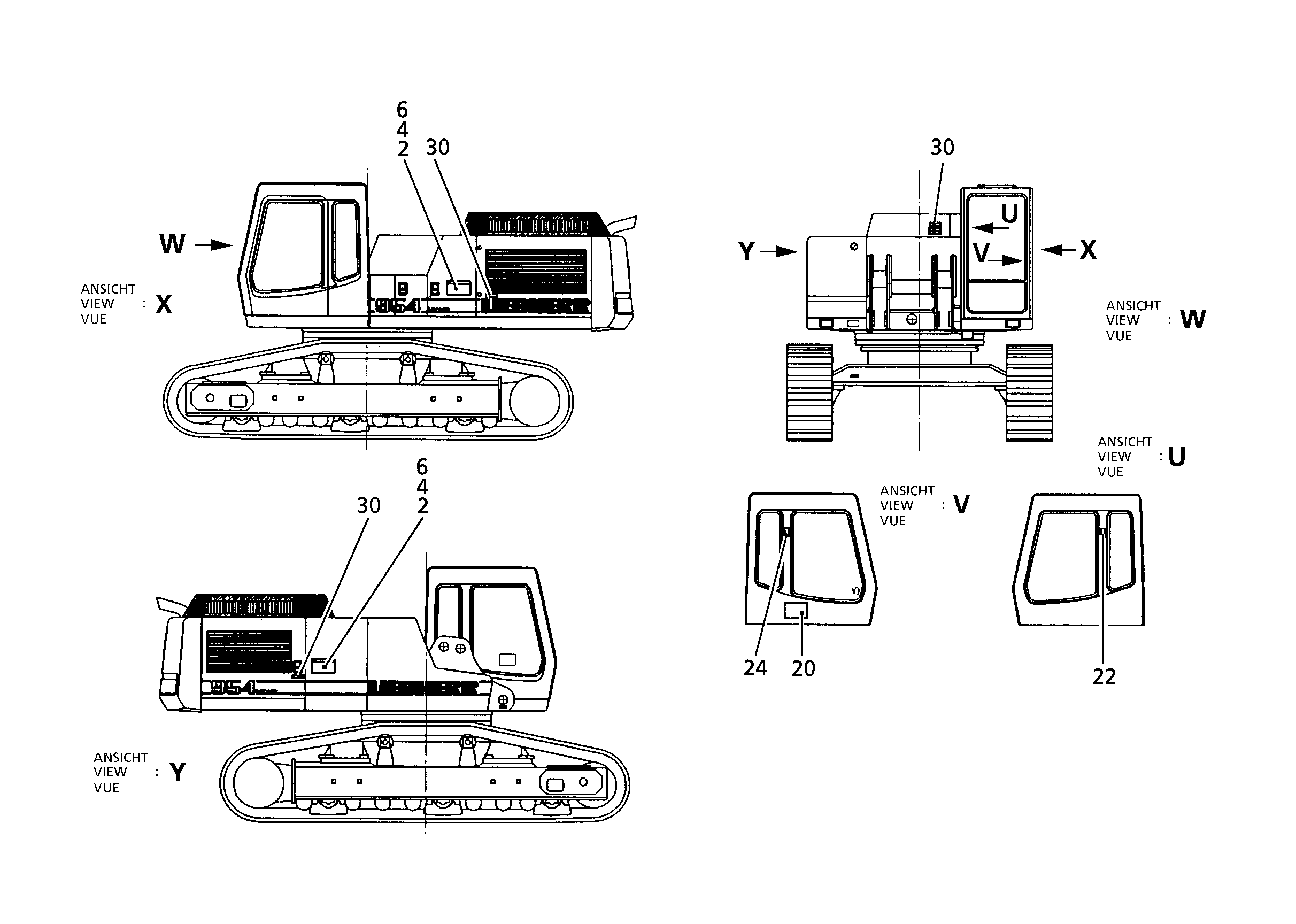 ПЛАН СМАЗКИ 290mmX200mm 7369030 LIEBHERR