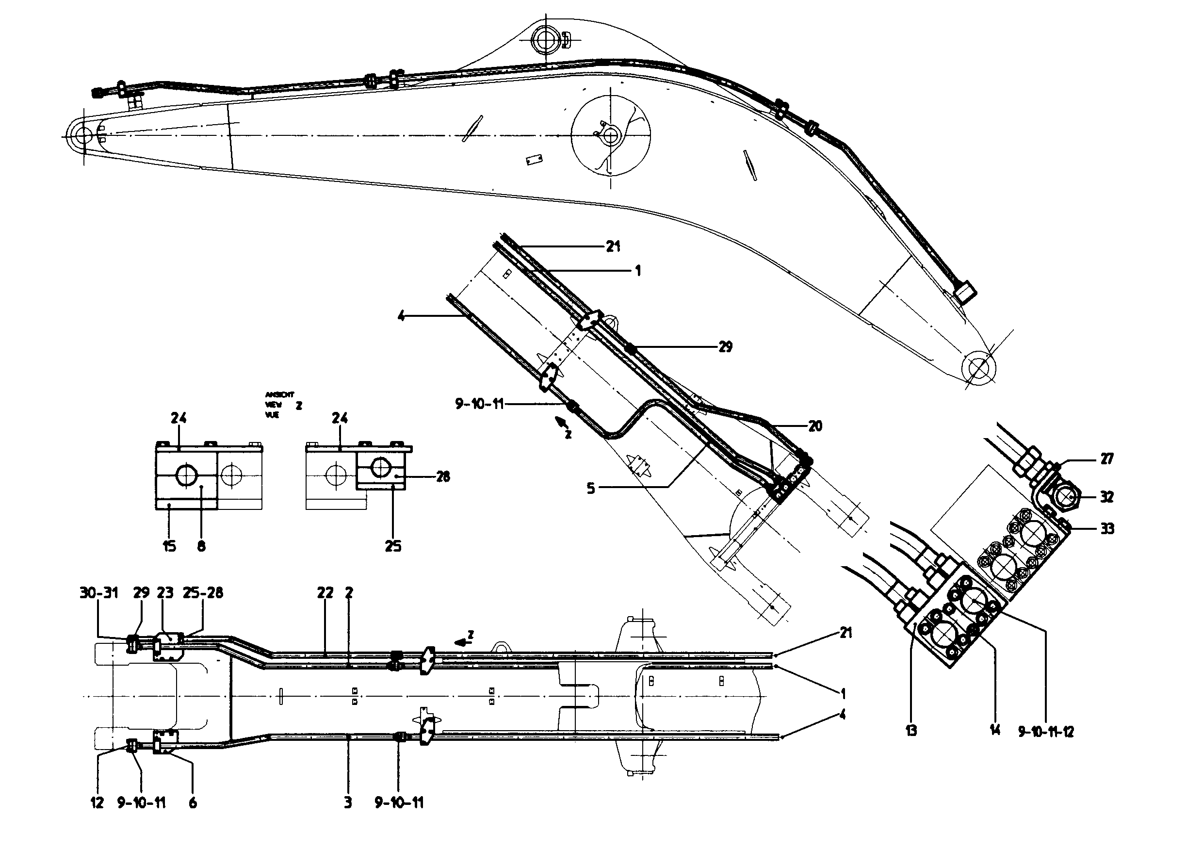 ПРОВОДКА МОНТАЖ AHS 9828483 LIEBHERR