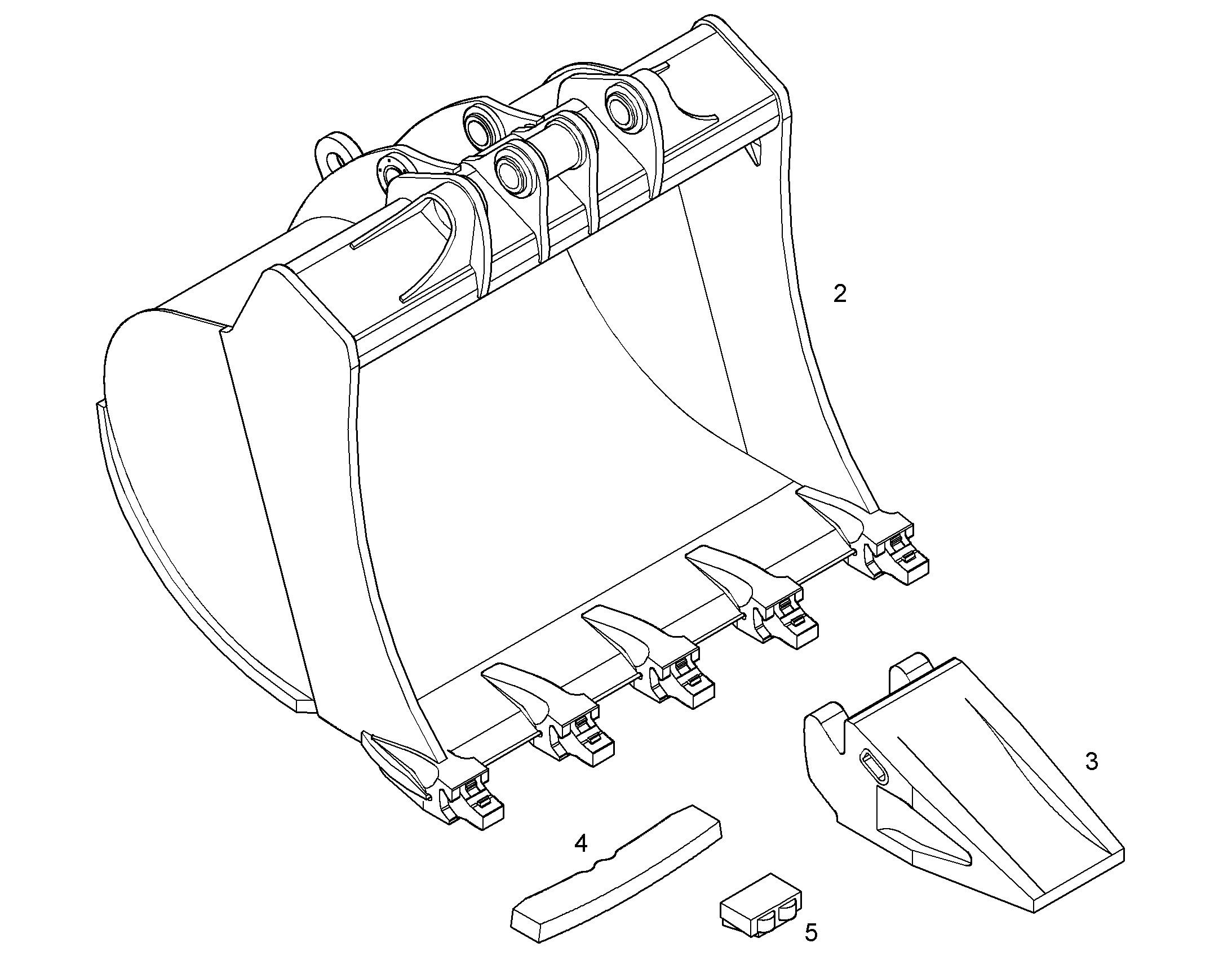 ЛОПАТА ОБРАТНАЯ УПЛОТНЕН 1850mm 2,6m³ 9374289 LIEBHERR