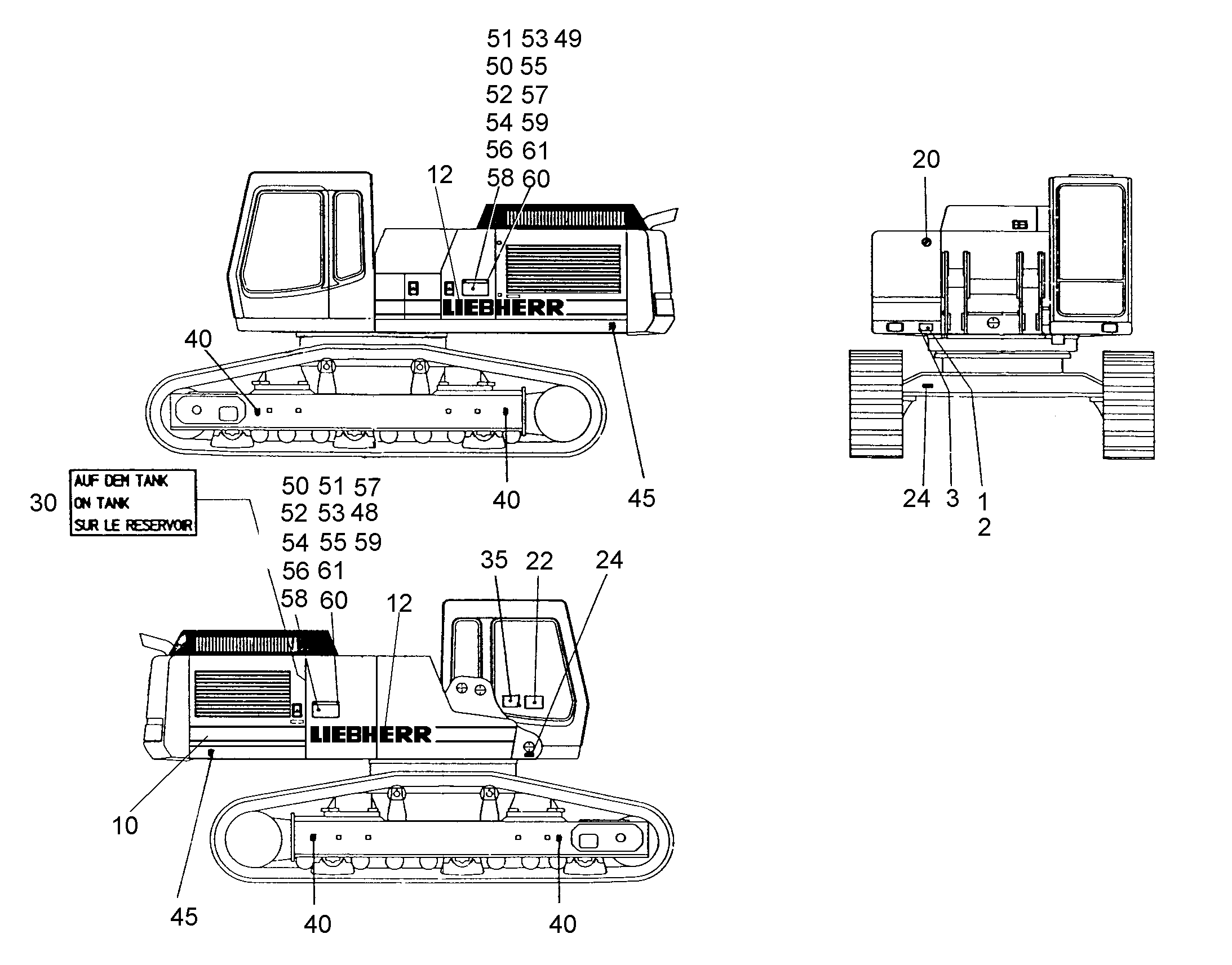 ТАБЛИЧКИ ФРАНЦУЗСКИЙ 9757875 LIEBHERR