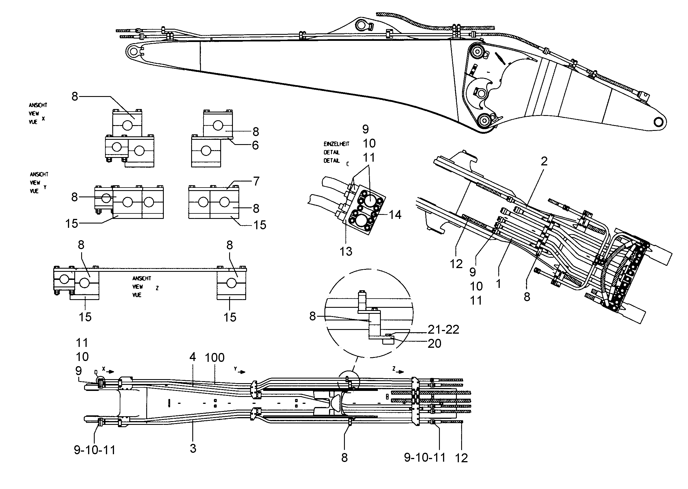 ПРОВОДКА МОНТАЖ AHS 9827976 LIEBHERR