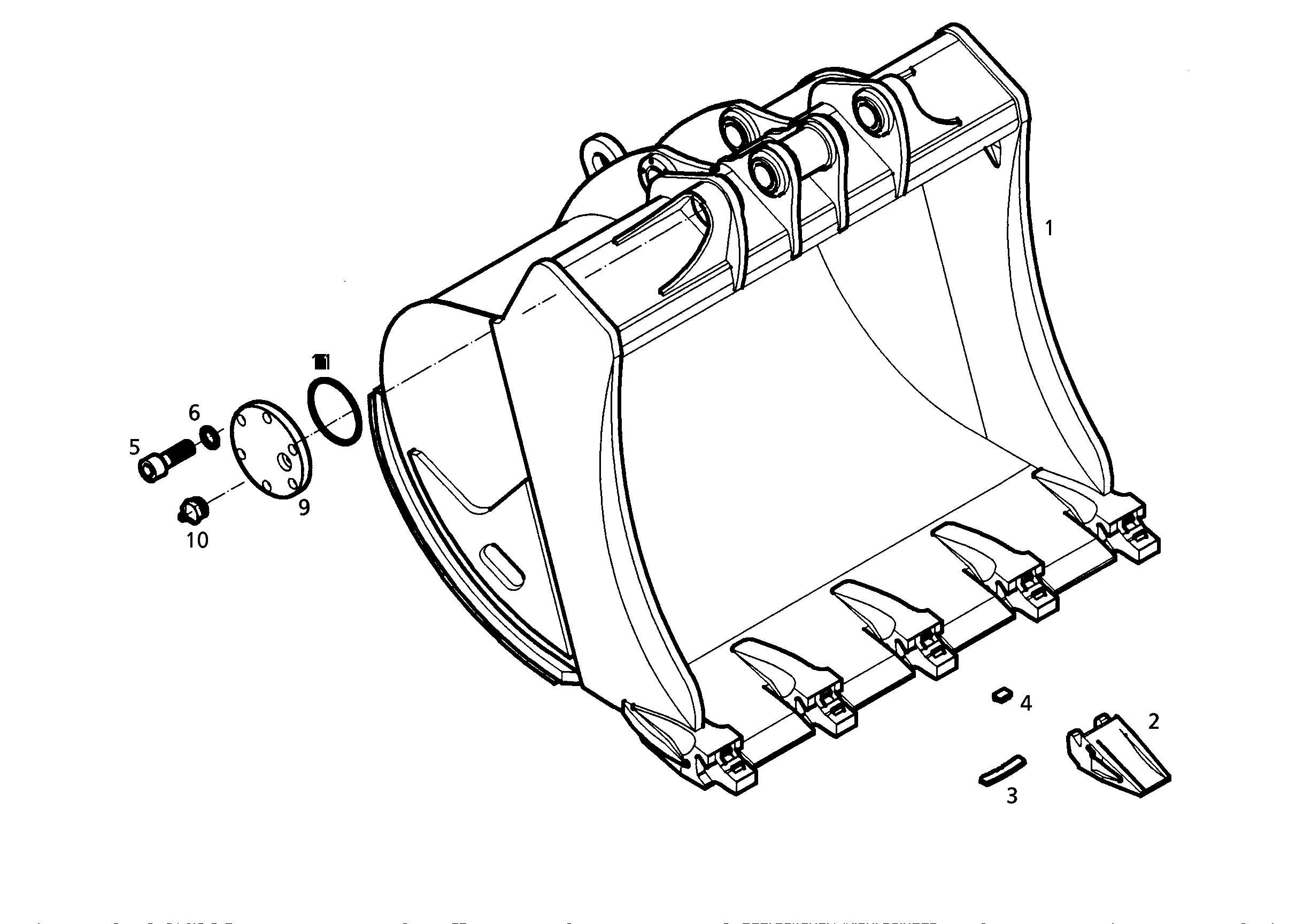 ЛОПАТА ОБРАТНАЯ HD 9380280 LIEBHERR