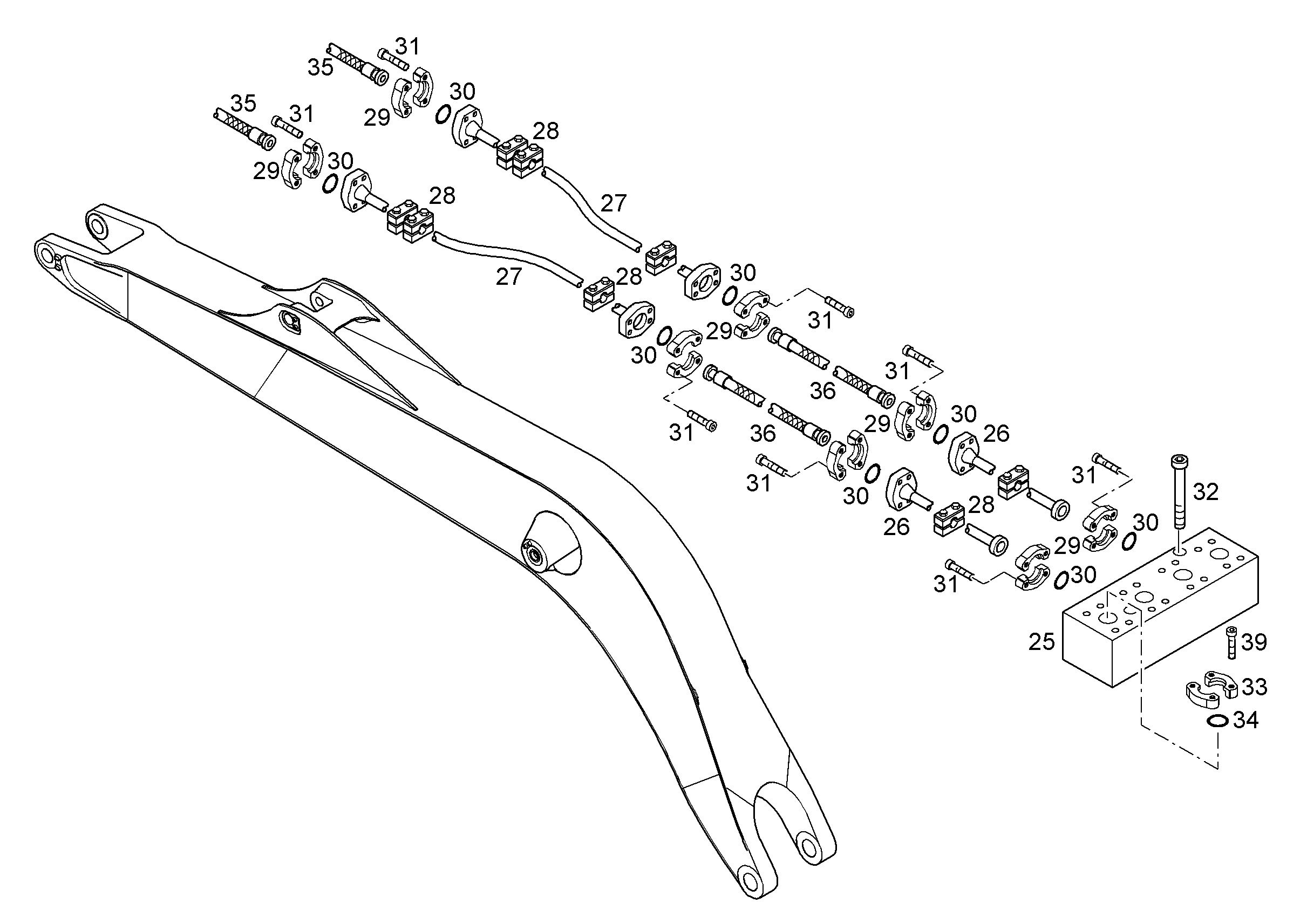 ПРОВОДКА МОНТАЖ AHS 9868610 LIEBHERR