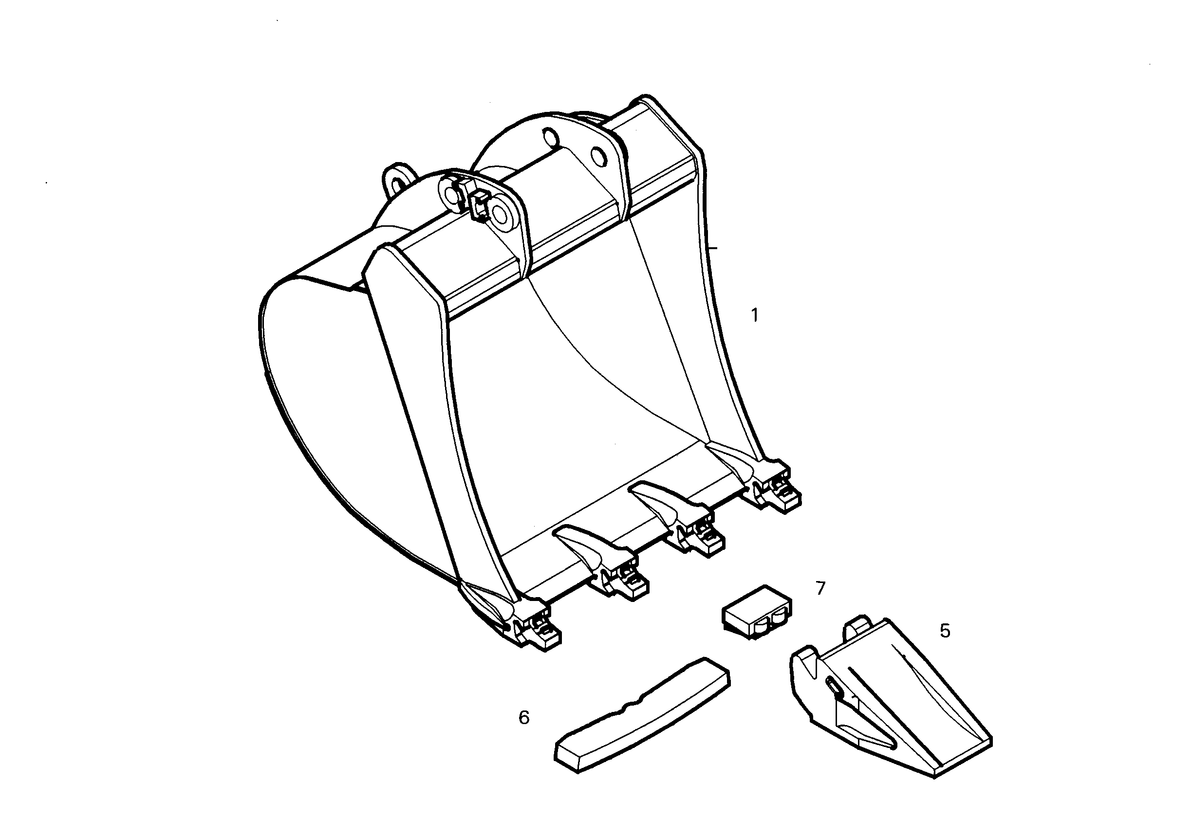 ЛОПАТА ОБРАТНАЯ 850mm 0,7m³ 9395429 LIEBHERR