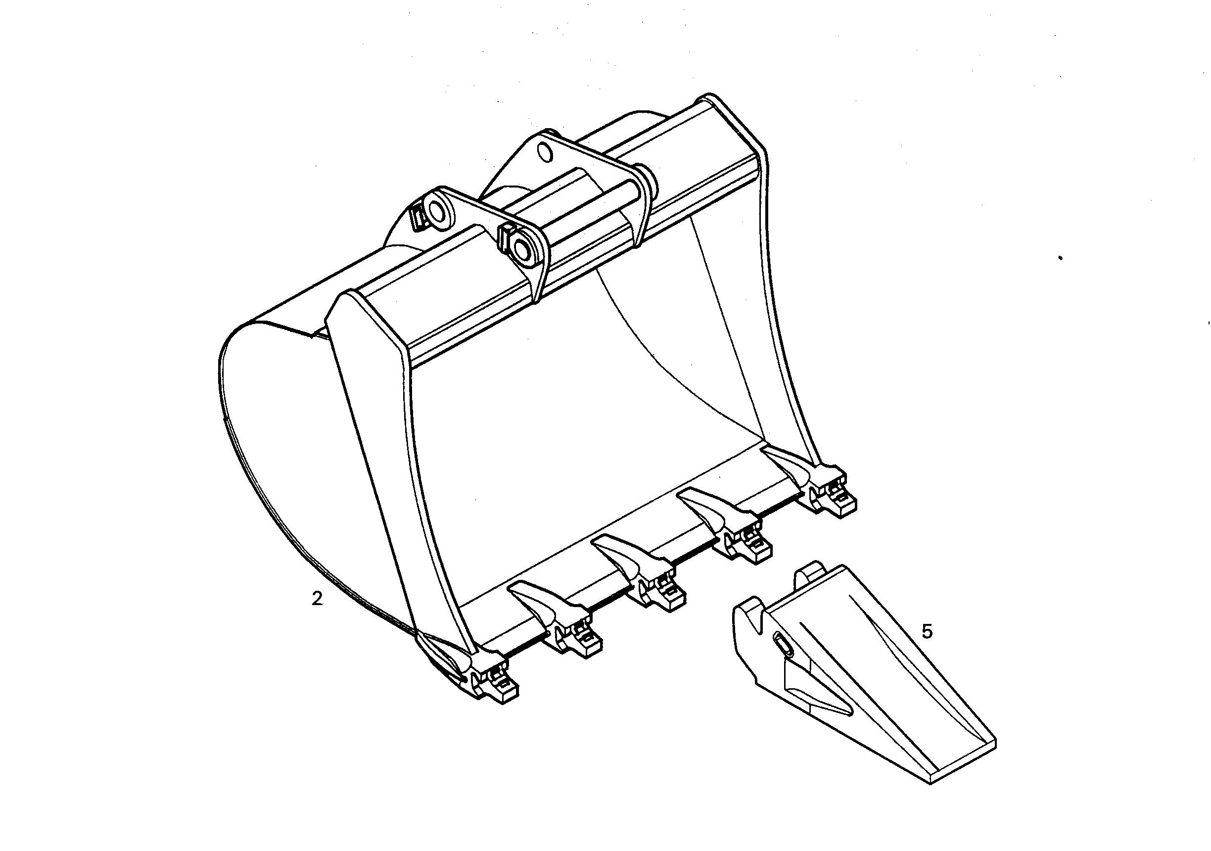 ЛОПАТА ОБРАТНАЯ 1250mm 1,1m³ 9682287 LIEBHERR